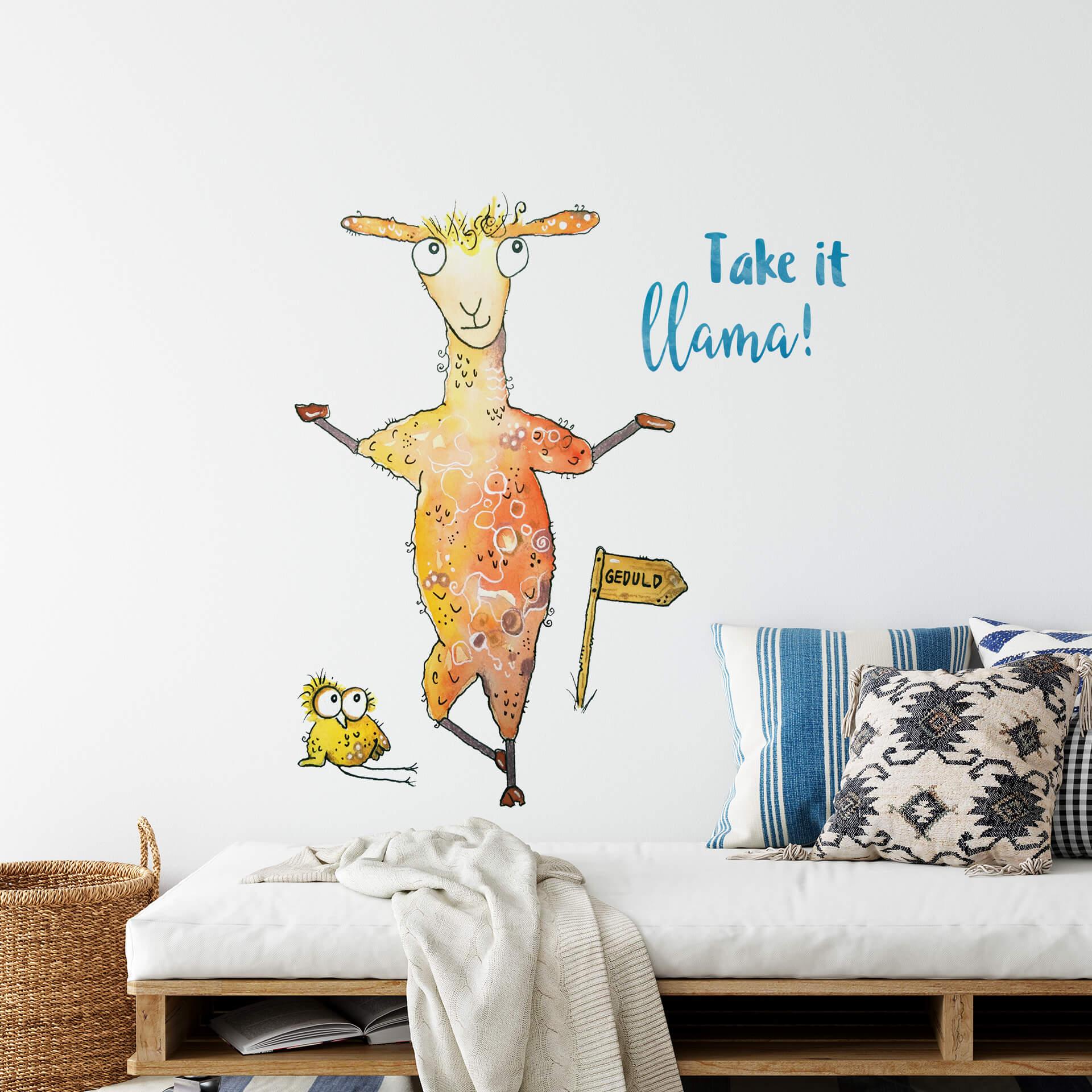 Adesivo murale Hagenmeyer Take it llama