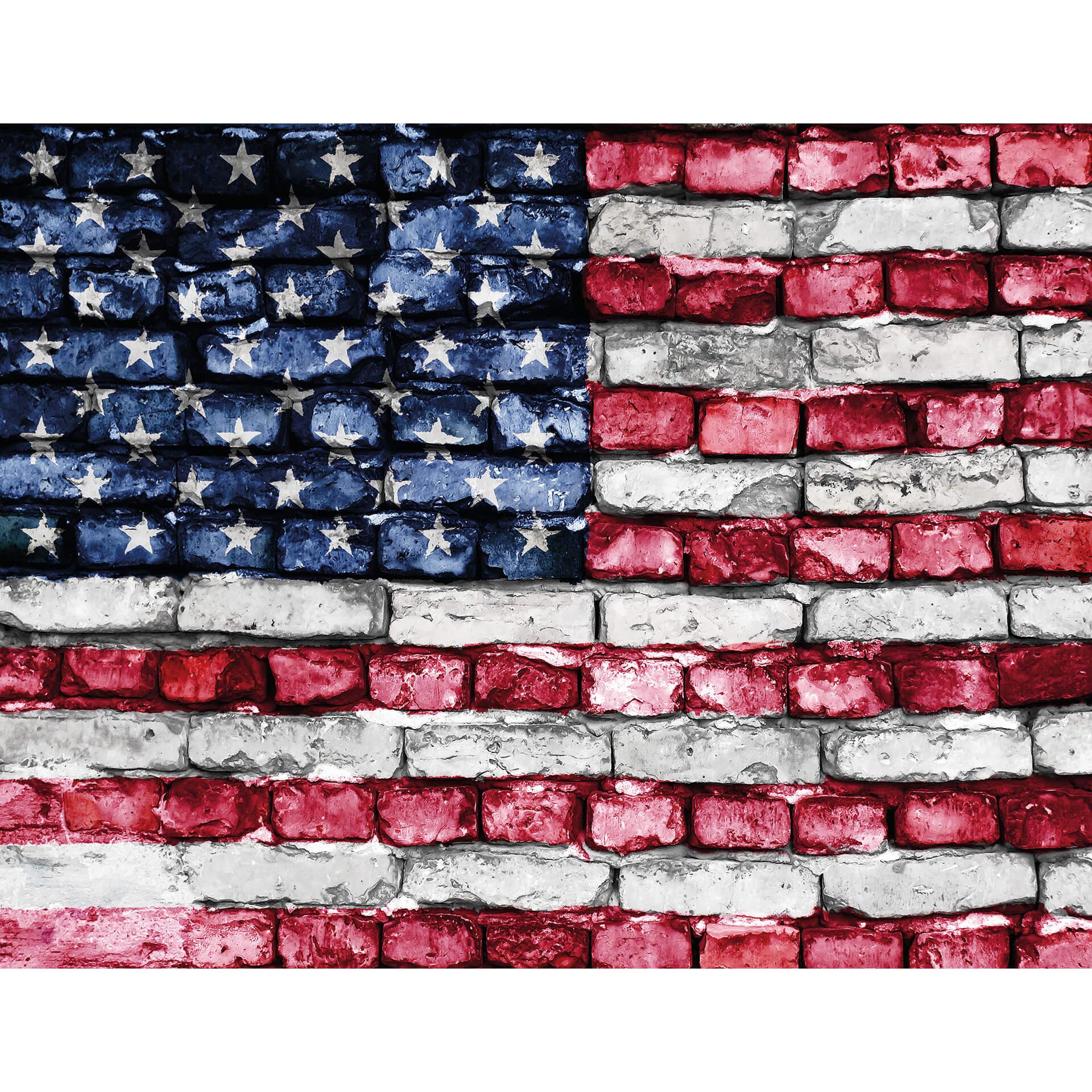 Fototapete Stars and Stripes Mauer - 336x260 cm