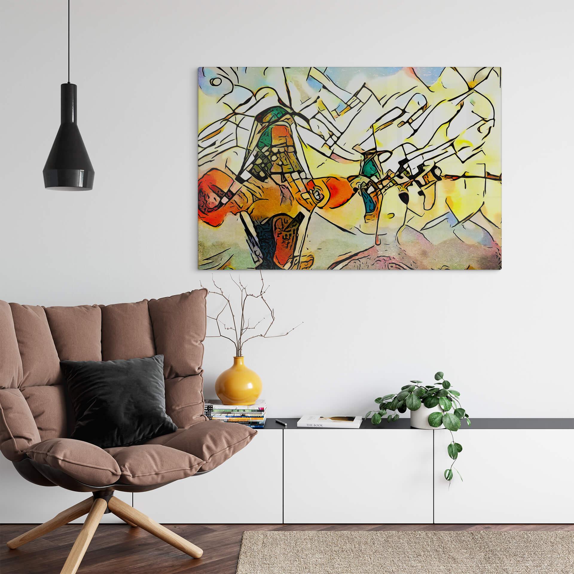 Glasschilderij Zamart - Kandinsky meets Holland
