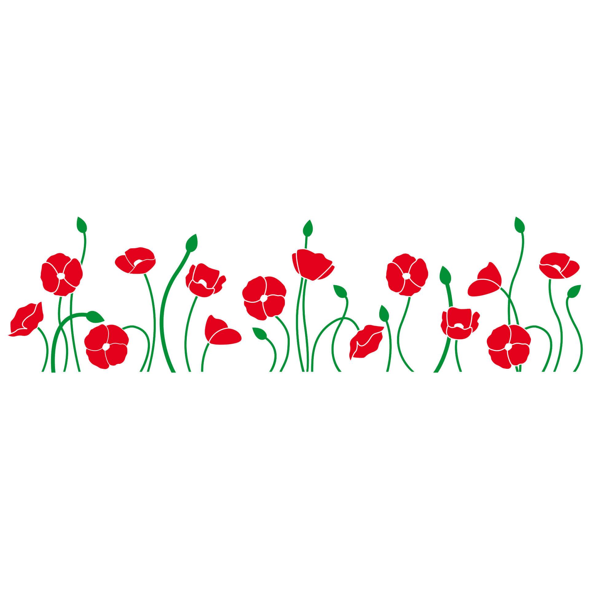 Muursticker Klaprozen