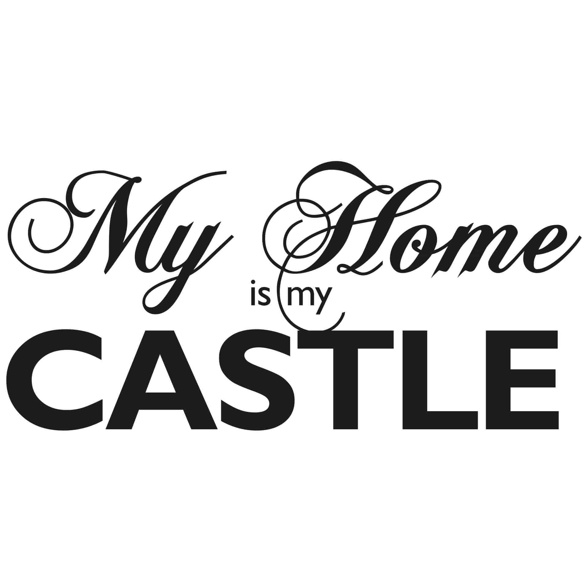 Adesivo murale - My Home is my Castle 3