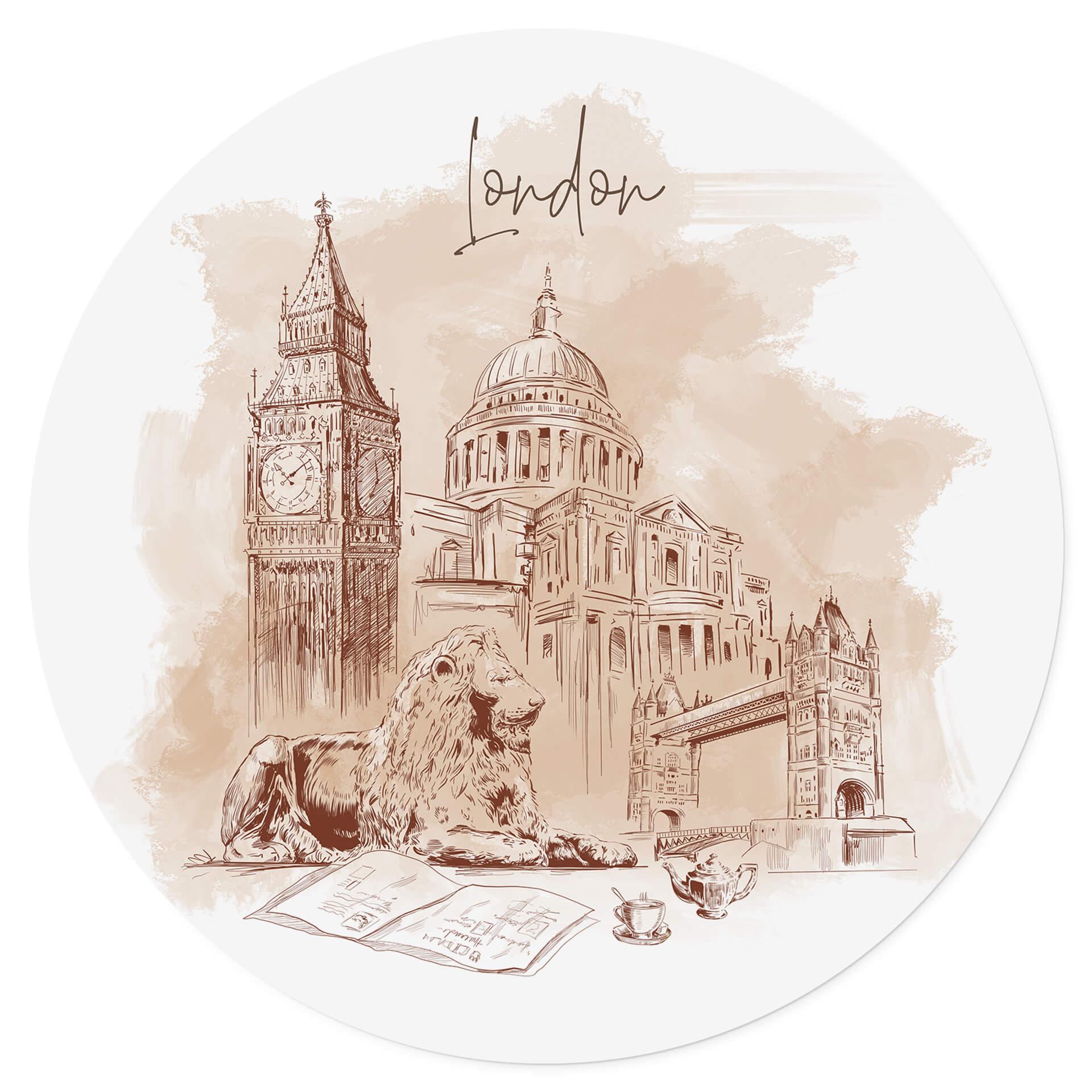 Wandtattoo London - Rund - Love your City