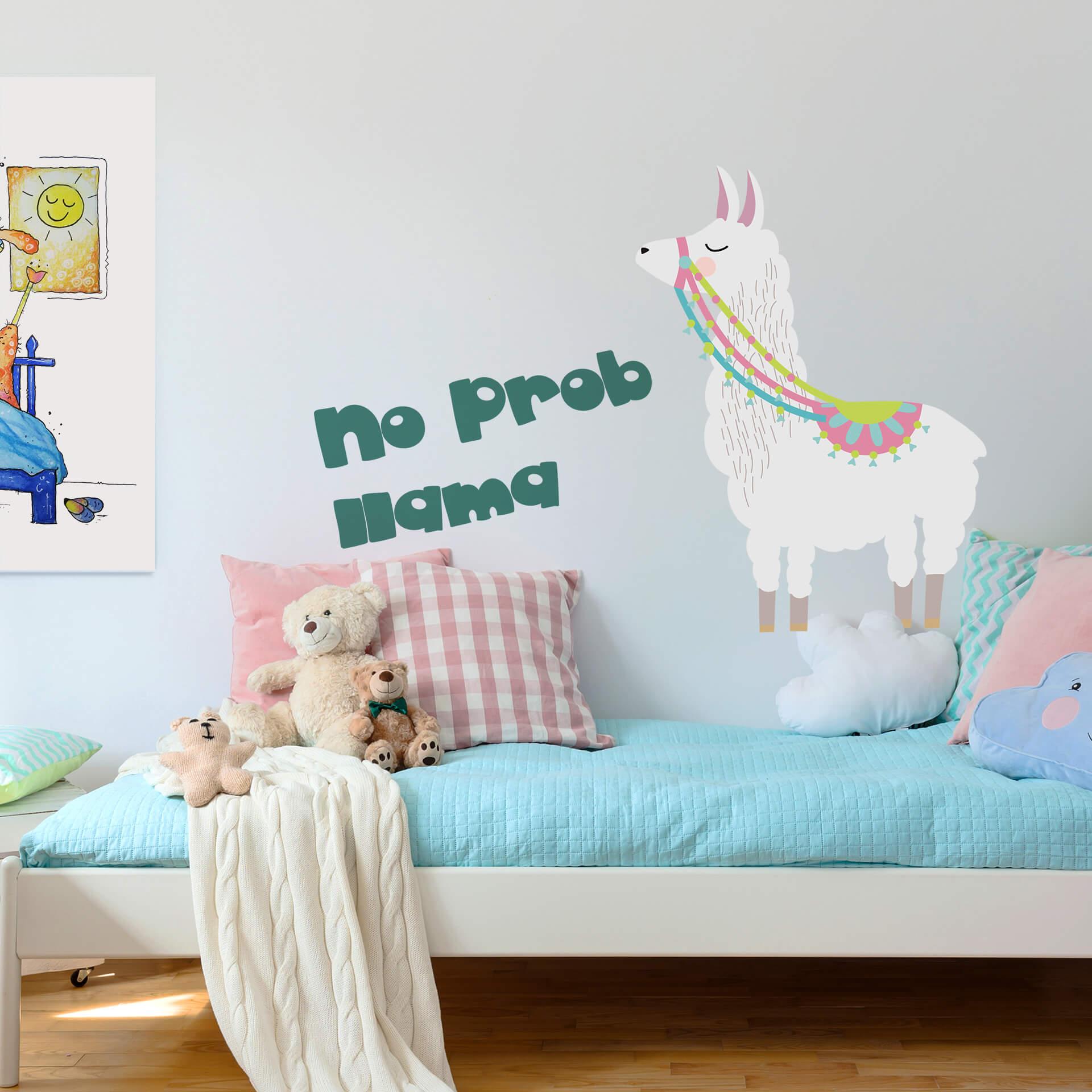 Muursticker No Prob Llama