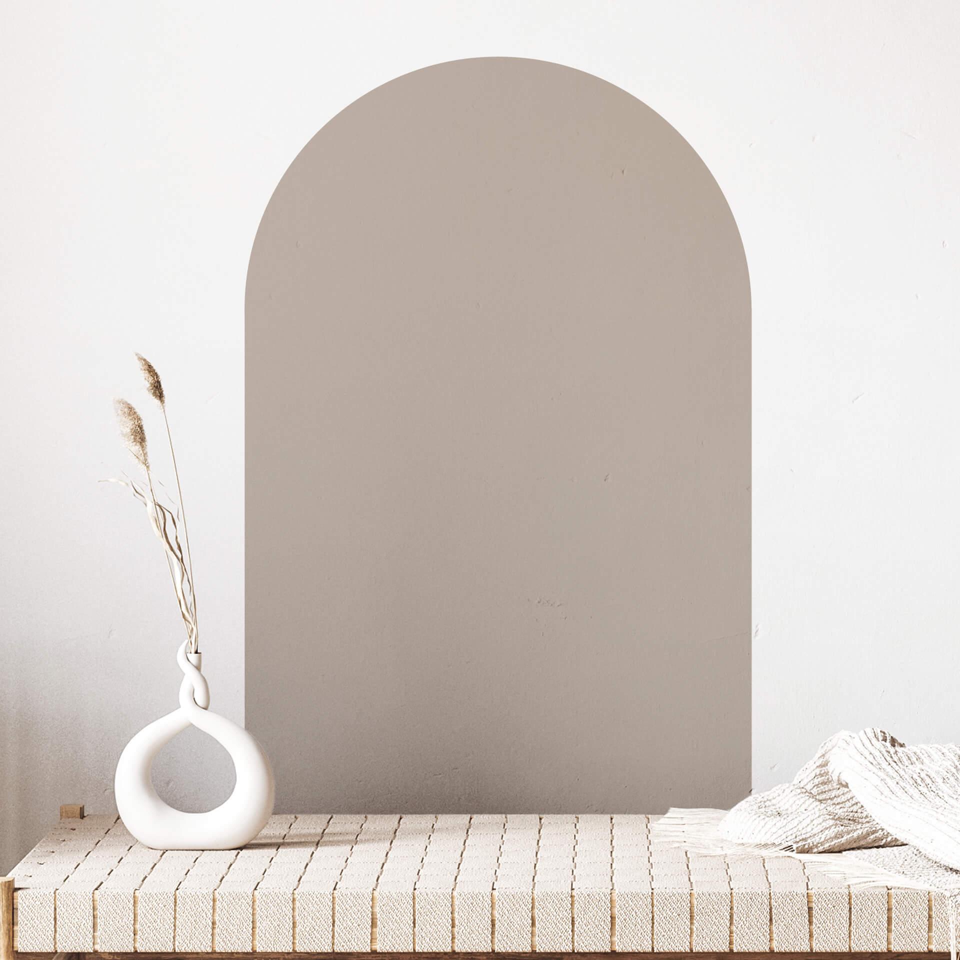 Wall Sticker Rund bue bred - Taupe