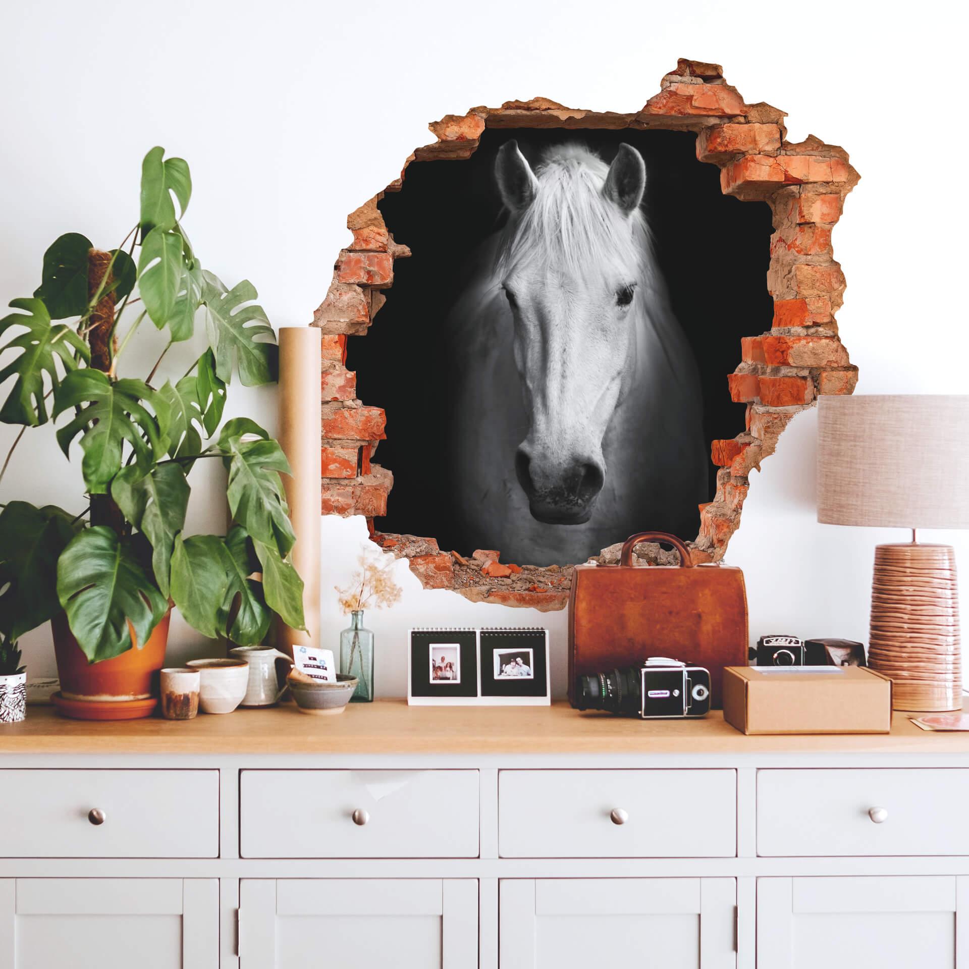 Wandtattoo White Horse