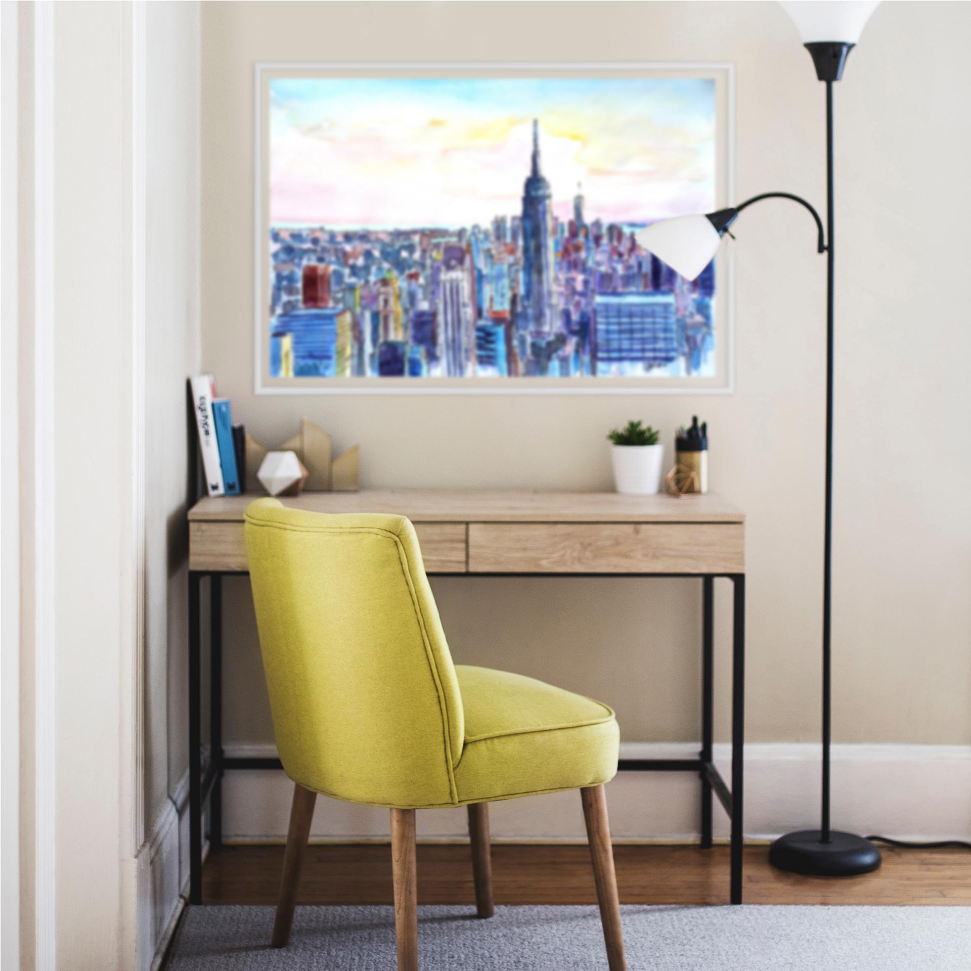 Wallprint Bleichner - Manhattan Skyline - Aquarell