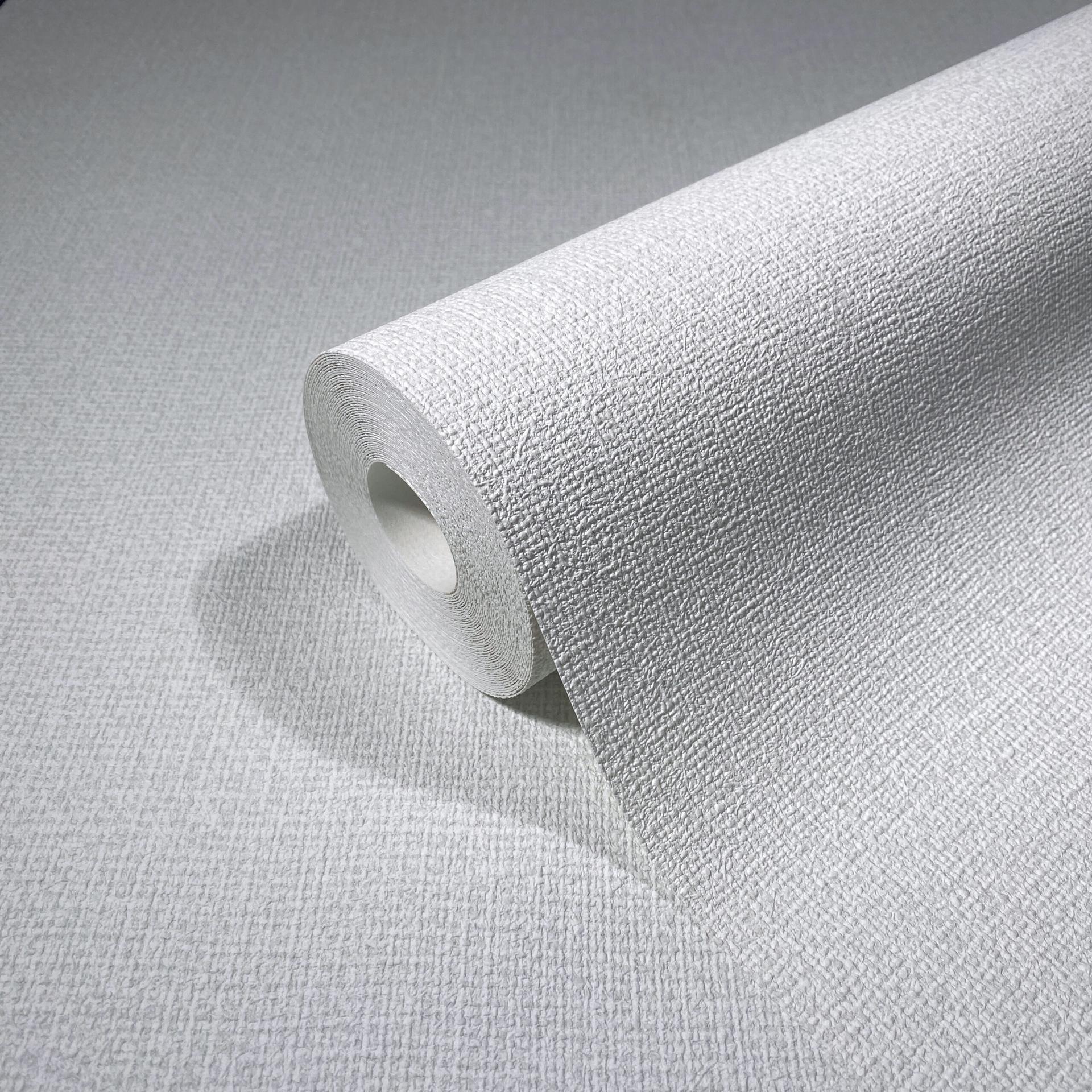 Non-woven tapet Tekstil ensfarvet hvid struktur
