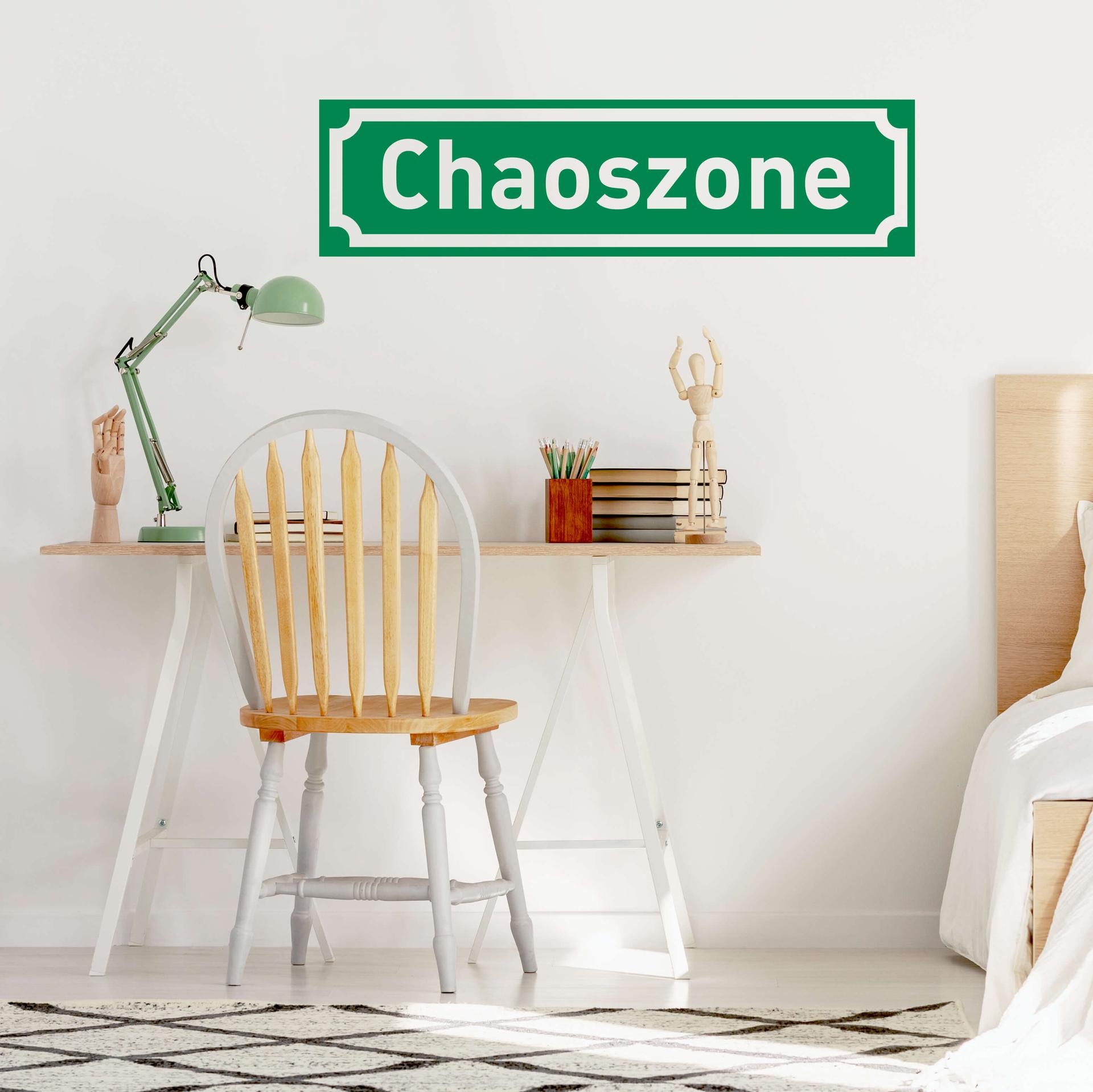 Muursticker Chaoszone