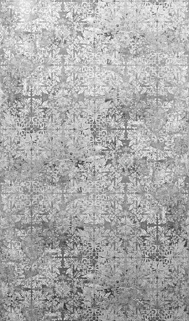 Vintage stijl behang Fotobehang grijs,Ornamental 2,70 x 1,59 m