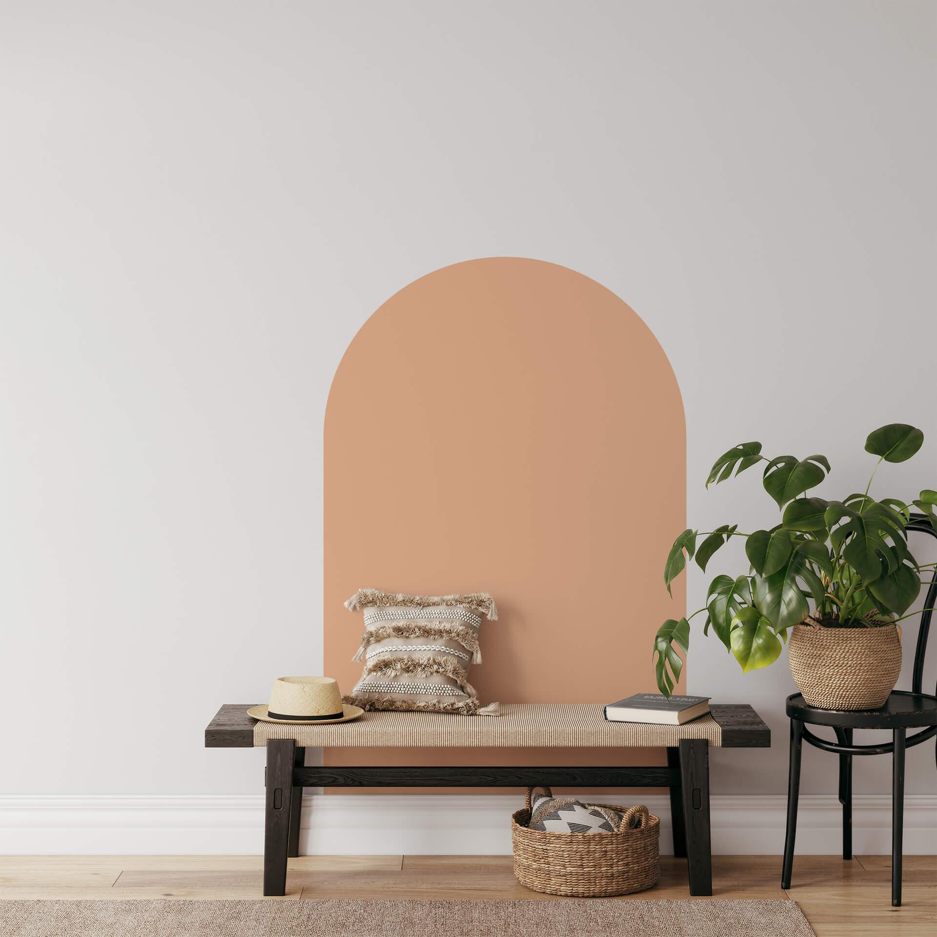 Muursticker Ronde boog peach-kleur