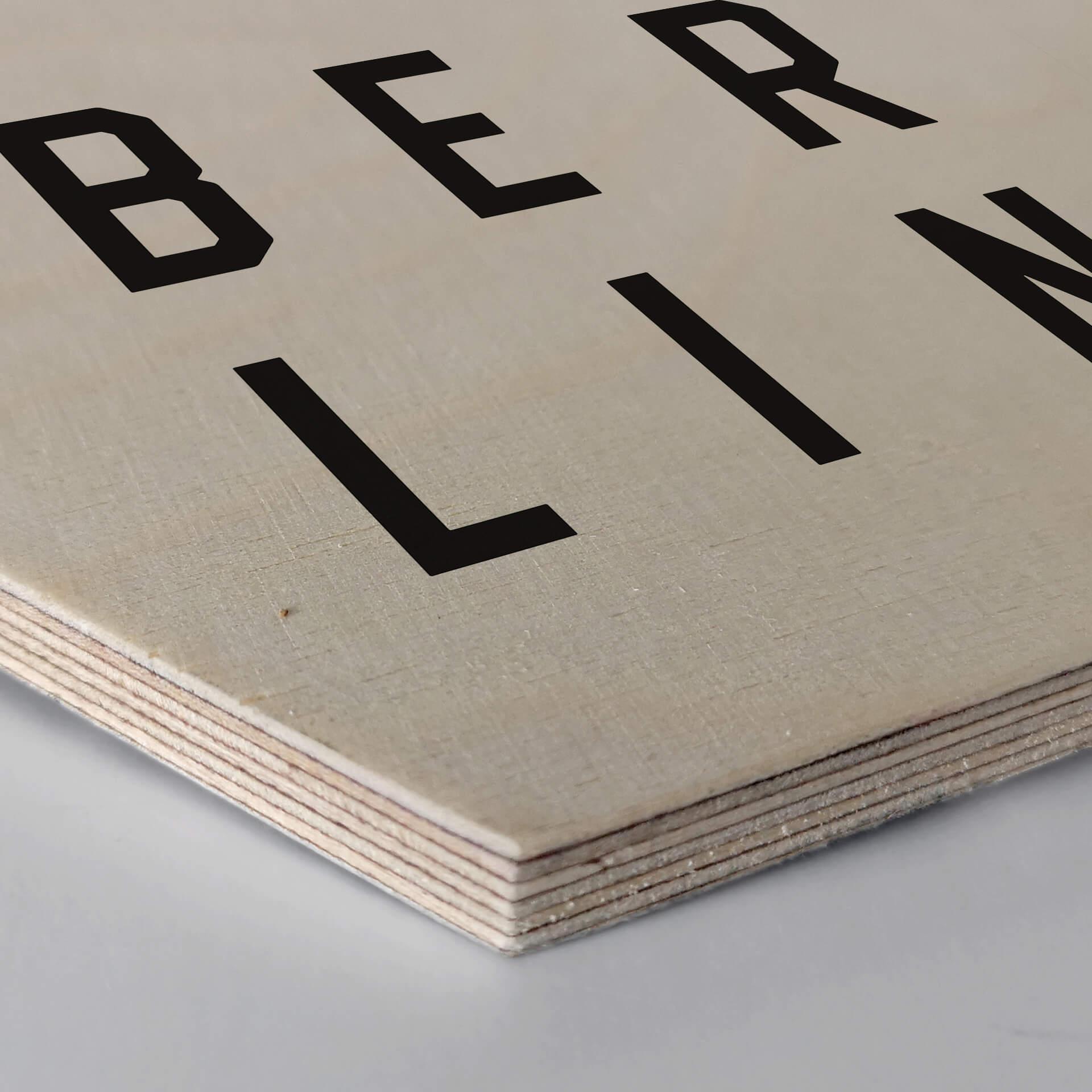 Hexagon hout - Typografie Berlin