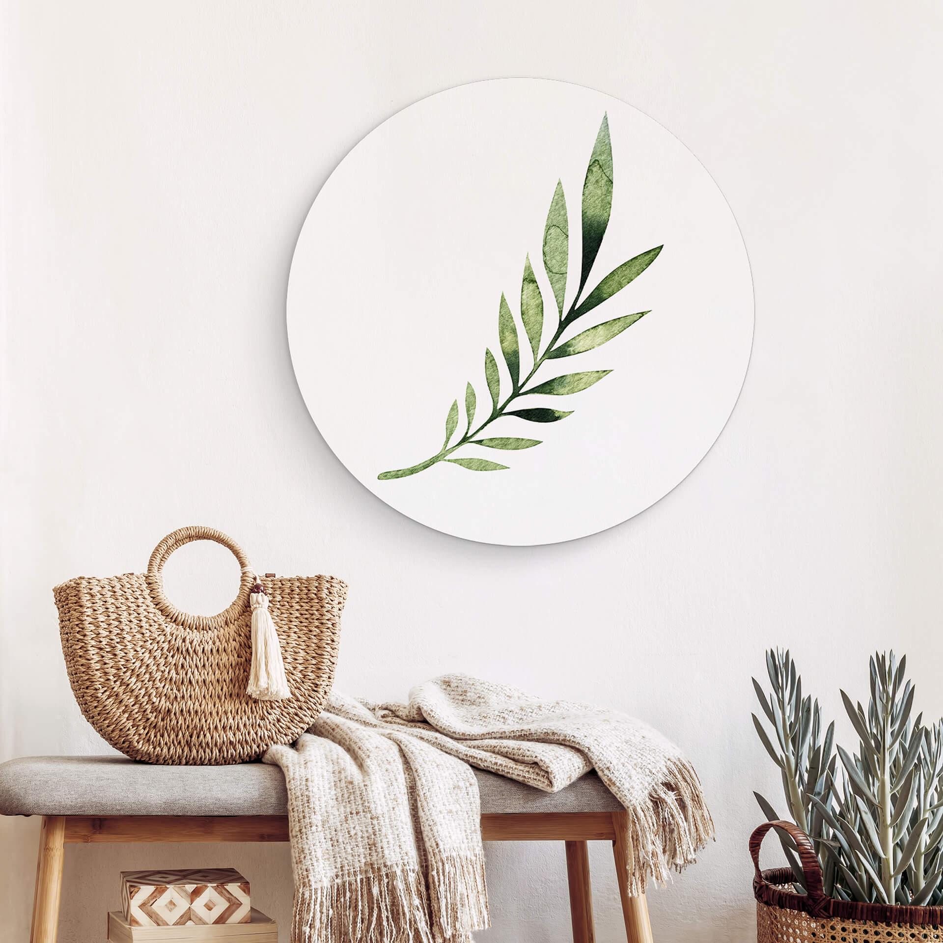 Alu-Dibond Kvilis - Palm Leaf - Rund