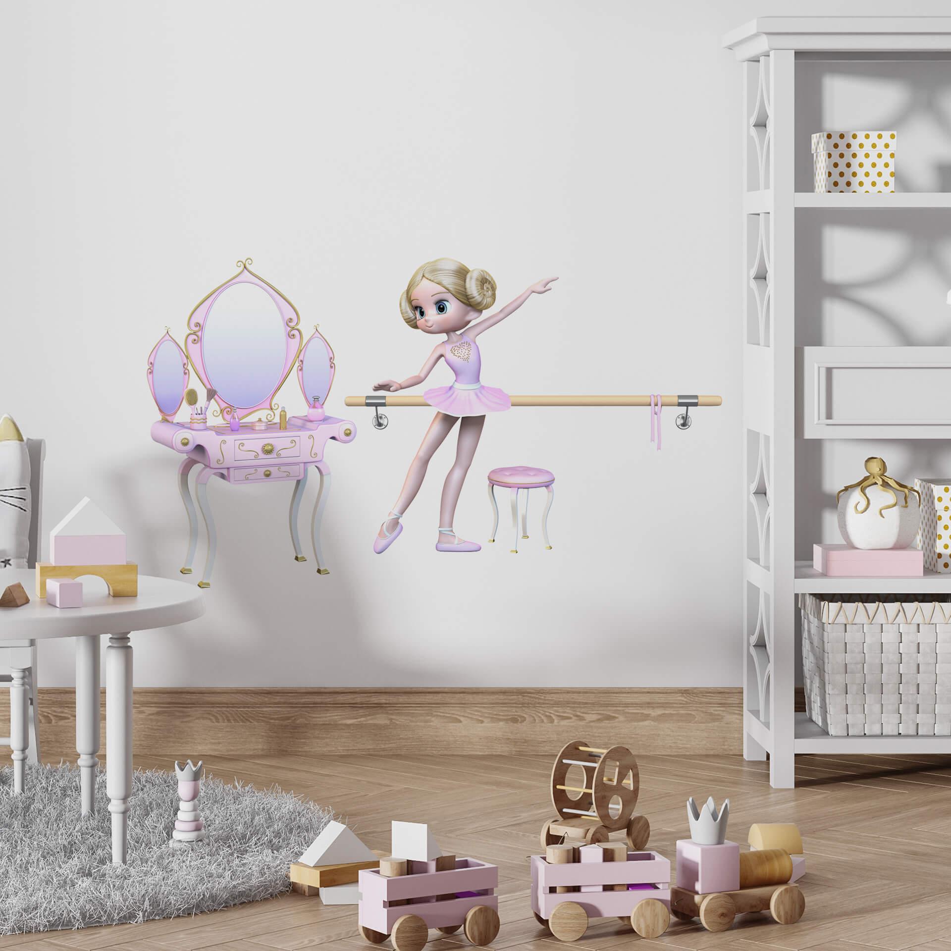 Wallsticker - Agullo - Ballerina + Sminkebord