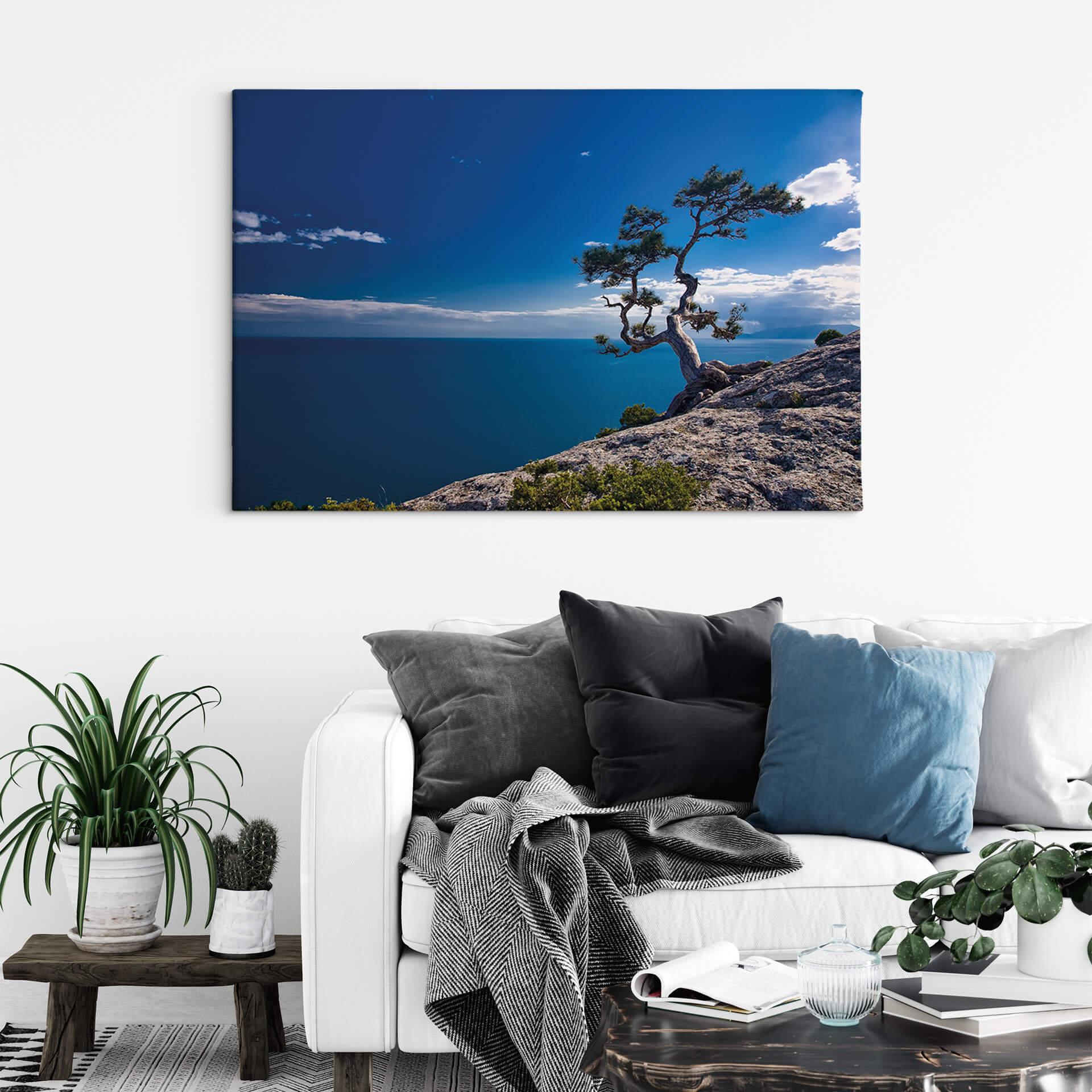 Leinwandbild Landschaft Meer - Tree and Sea