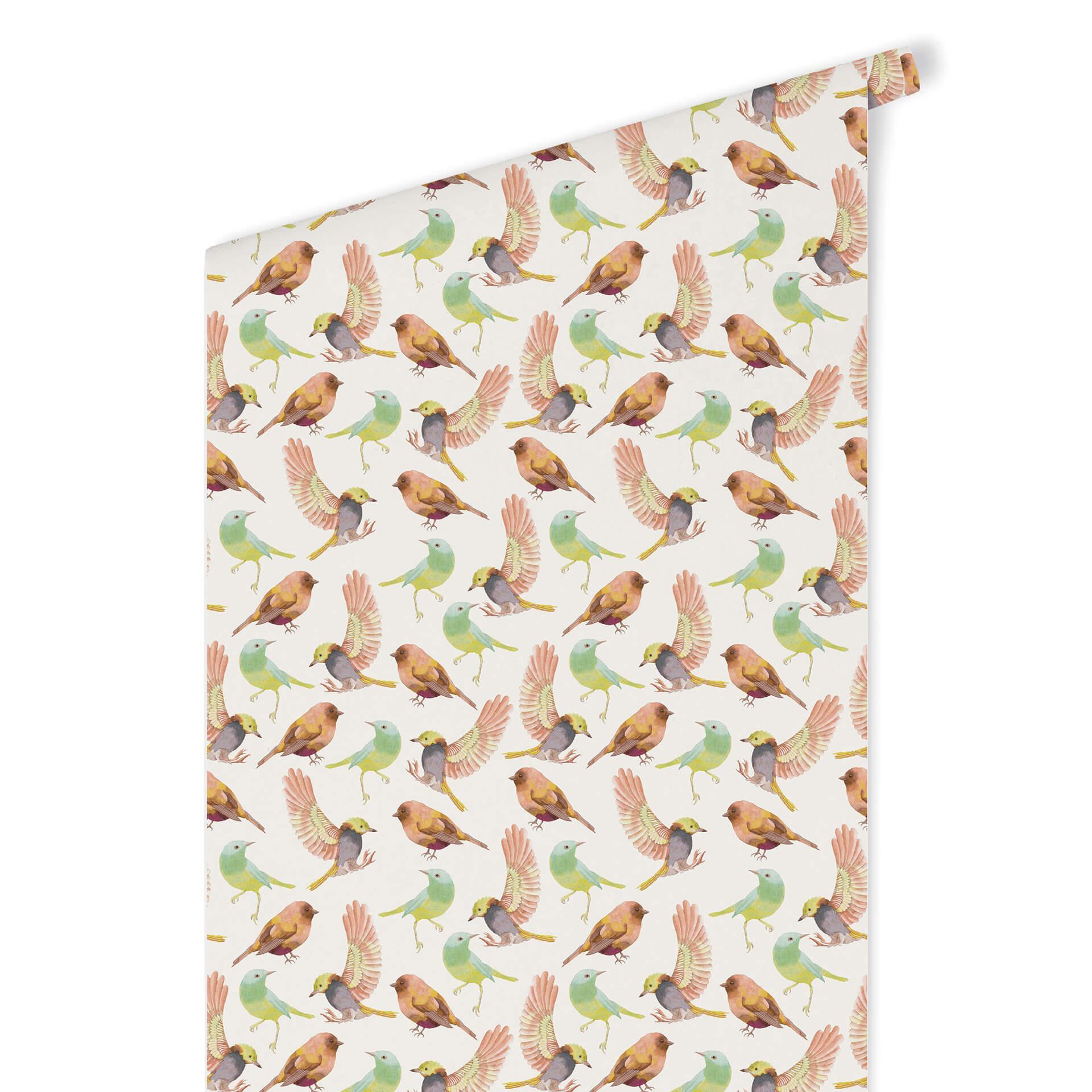 Patroonbehang – Bonte Vogels