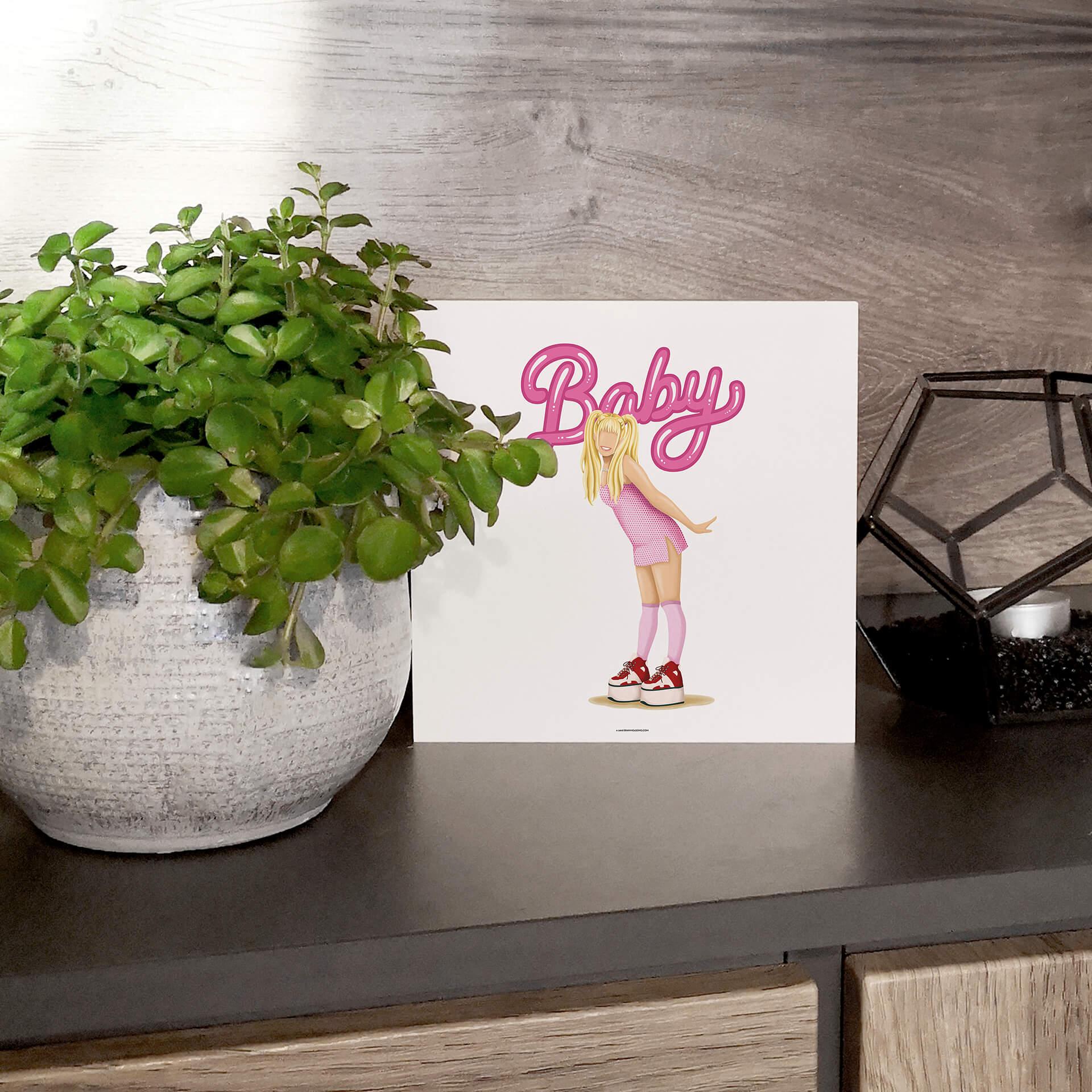 Billede af træ til at sætte op - Tohmé - Baby - 15x15 cm