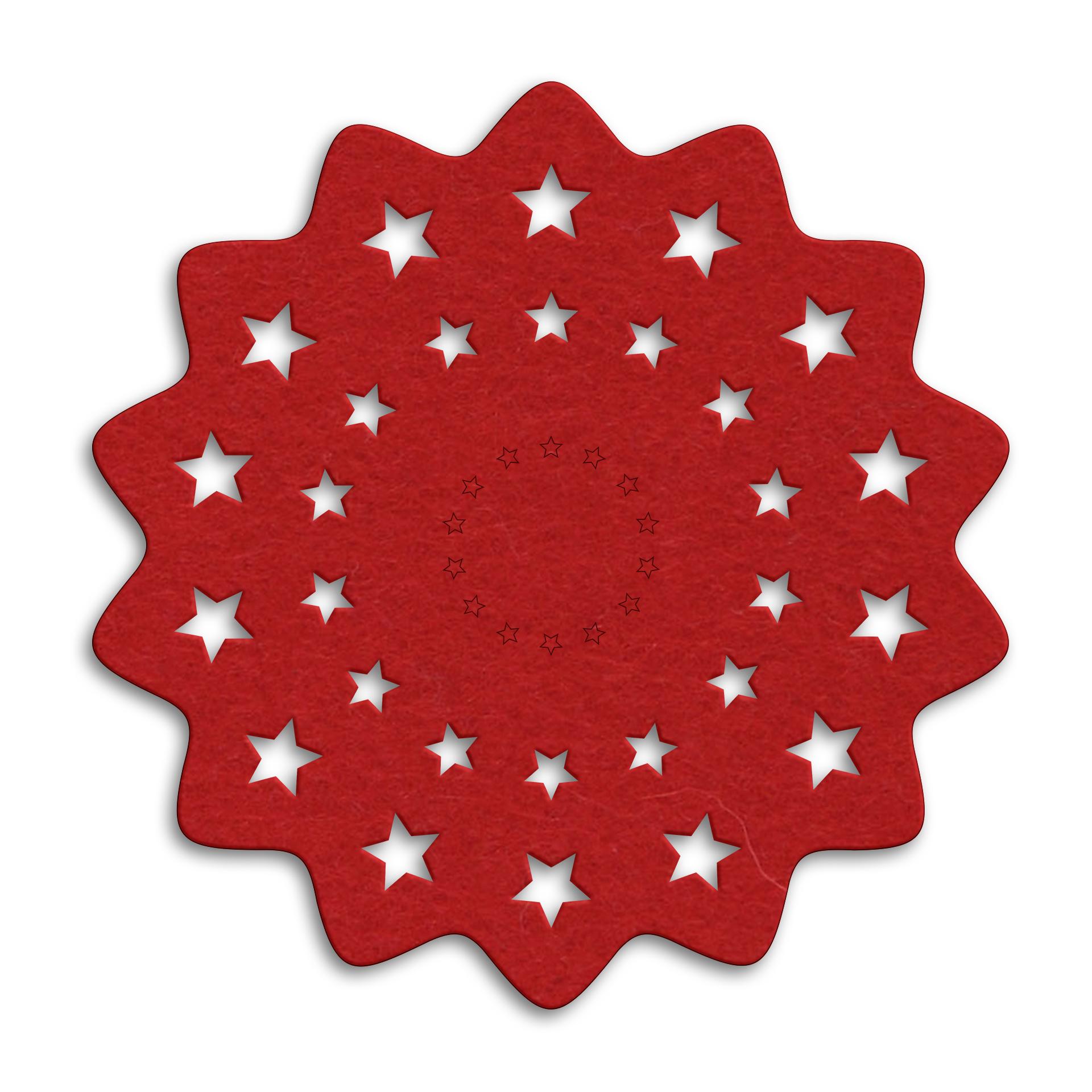 Tappeto in feltro natalizio - Stelle