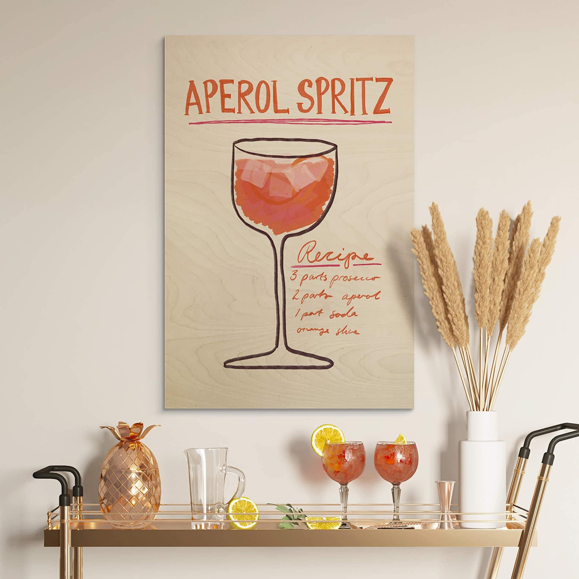 Holzbild Cocktail Fritsch - Aperol Spritz