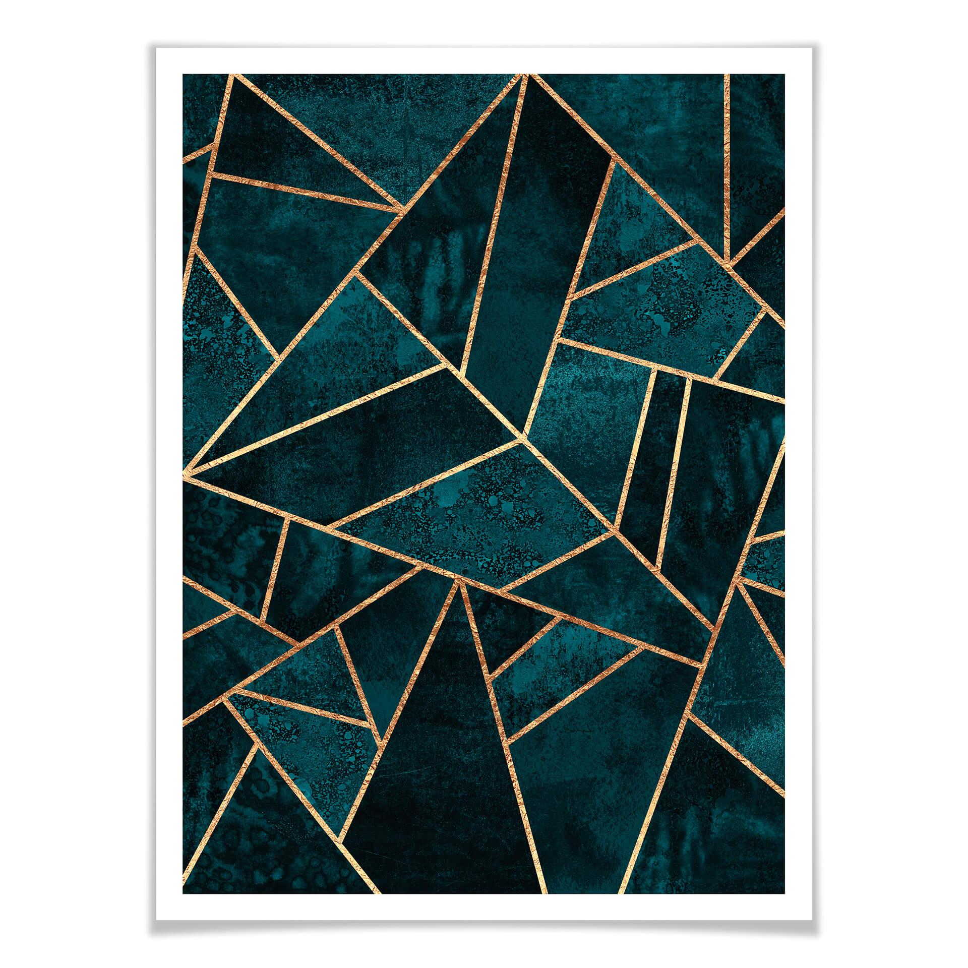 Frederiksson Plakat - Blue Green Gemstomes