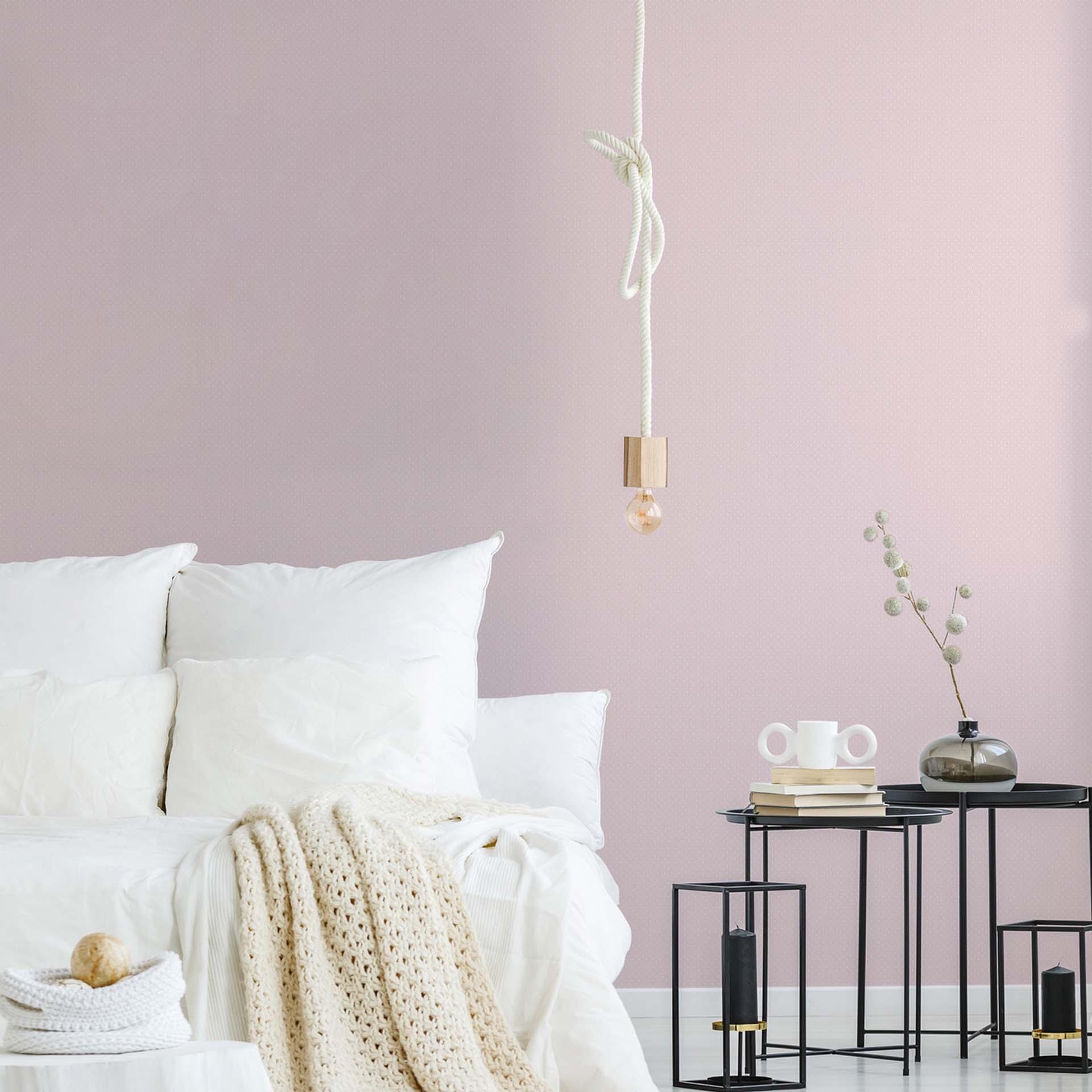 tapet med prikker pink hvid - non-woven tapet landsted A.S. Création - mat lys struktur