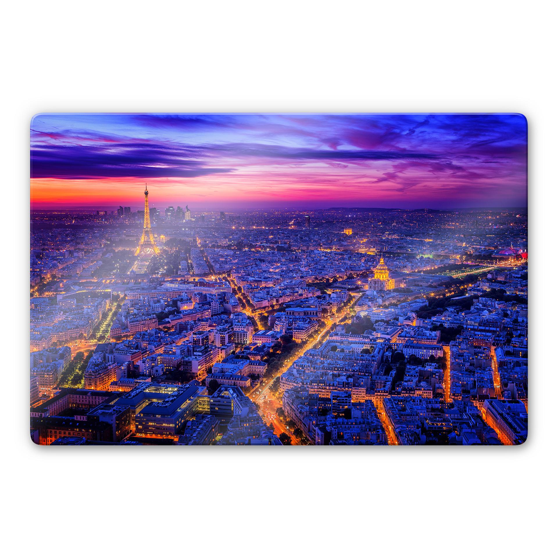 Tableau sur verre Miguel - Paris la nuit