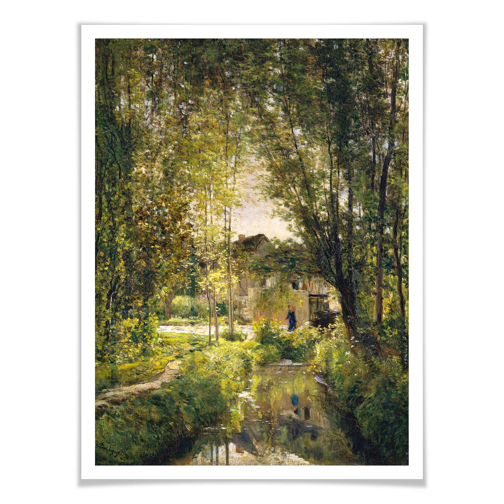 Póster Daubigny - Paisaje con luz solar