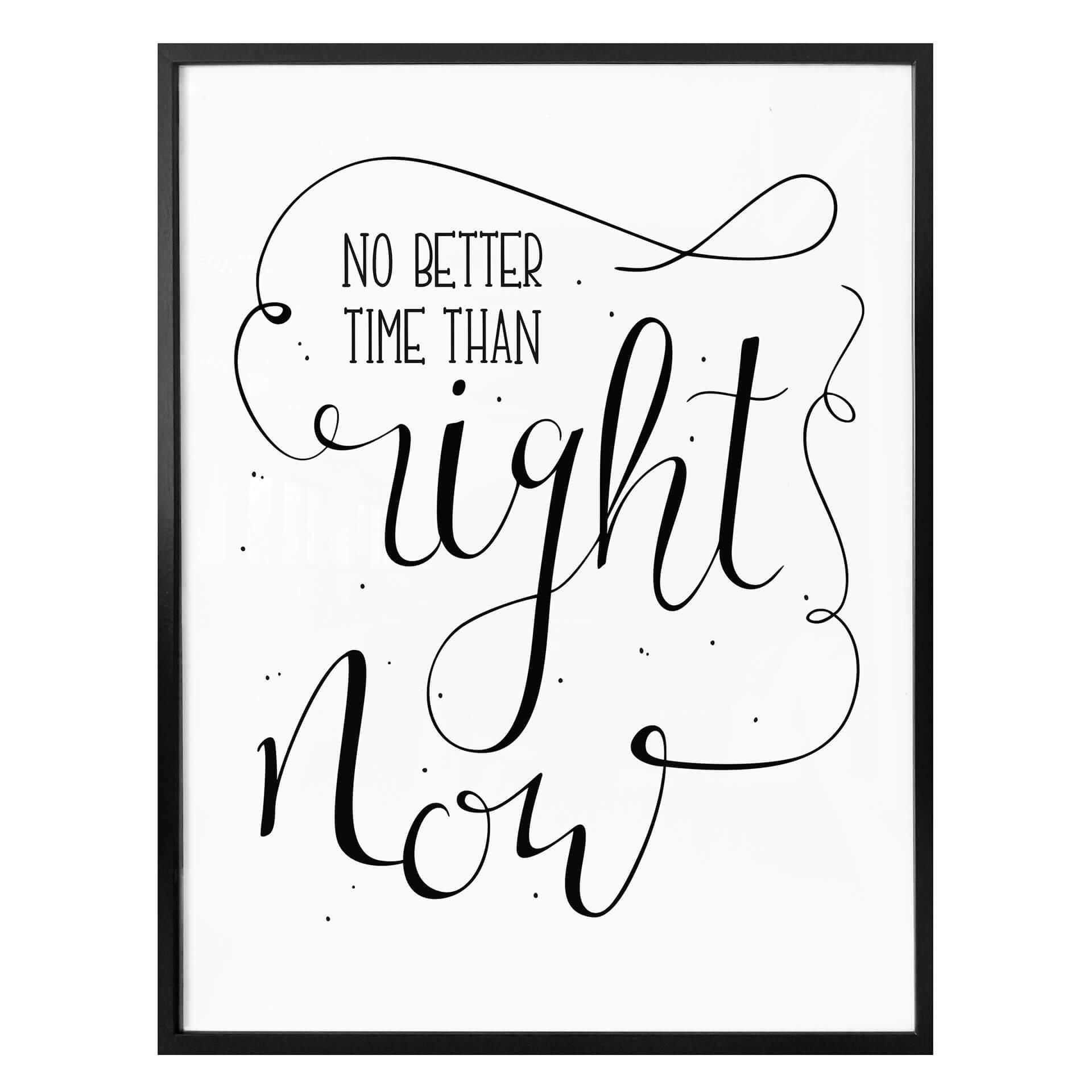 Póster Right now - blanco