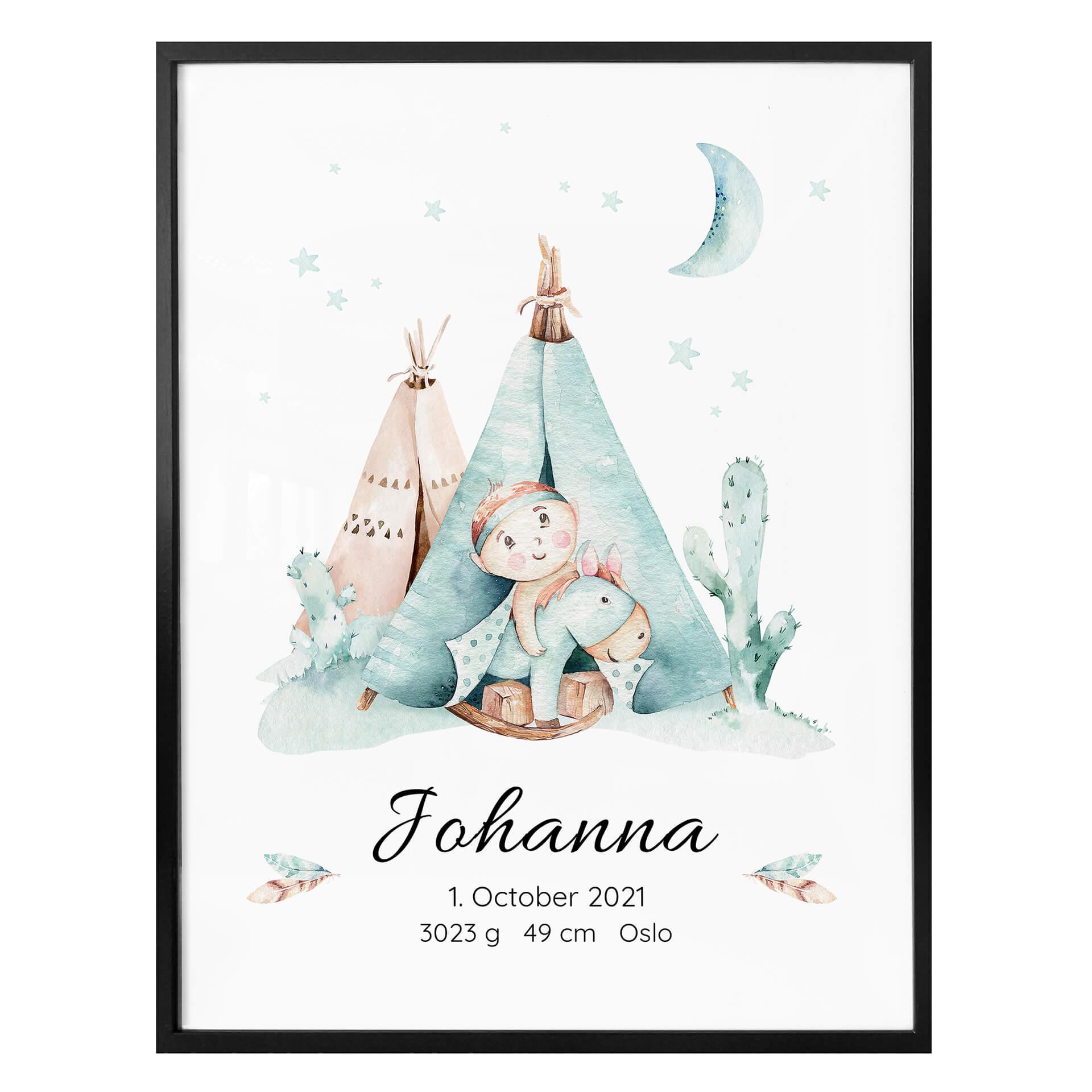 Poster Kvilis - Indien + Texte à personnaliser