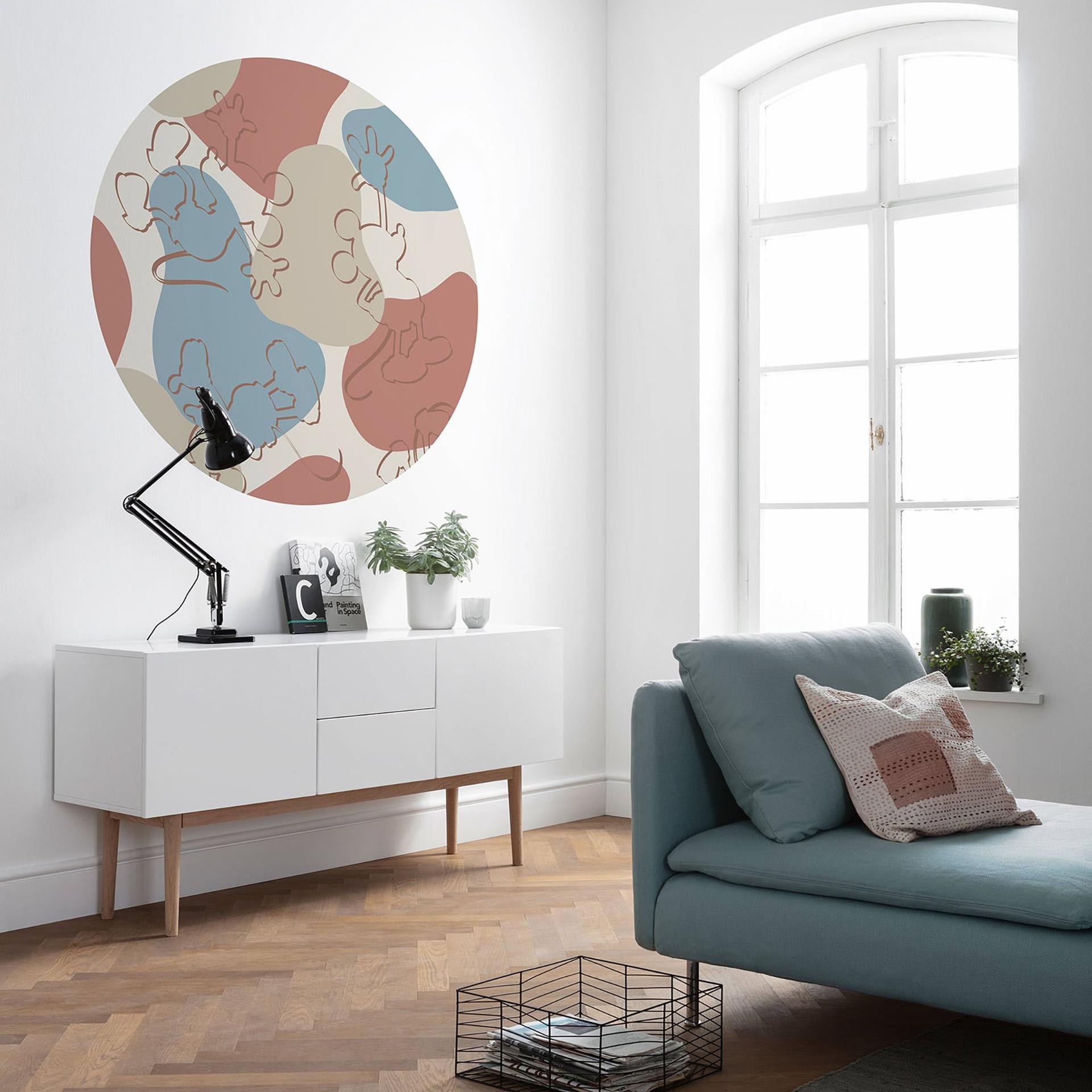 zelfklevend vlies behang - Mickey Terra Bubbles - 125 x 125 cm