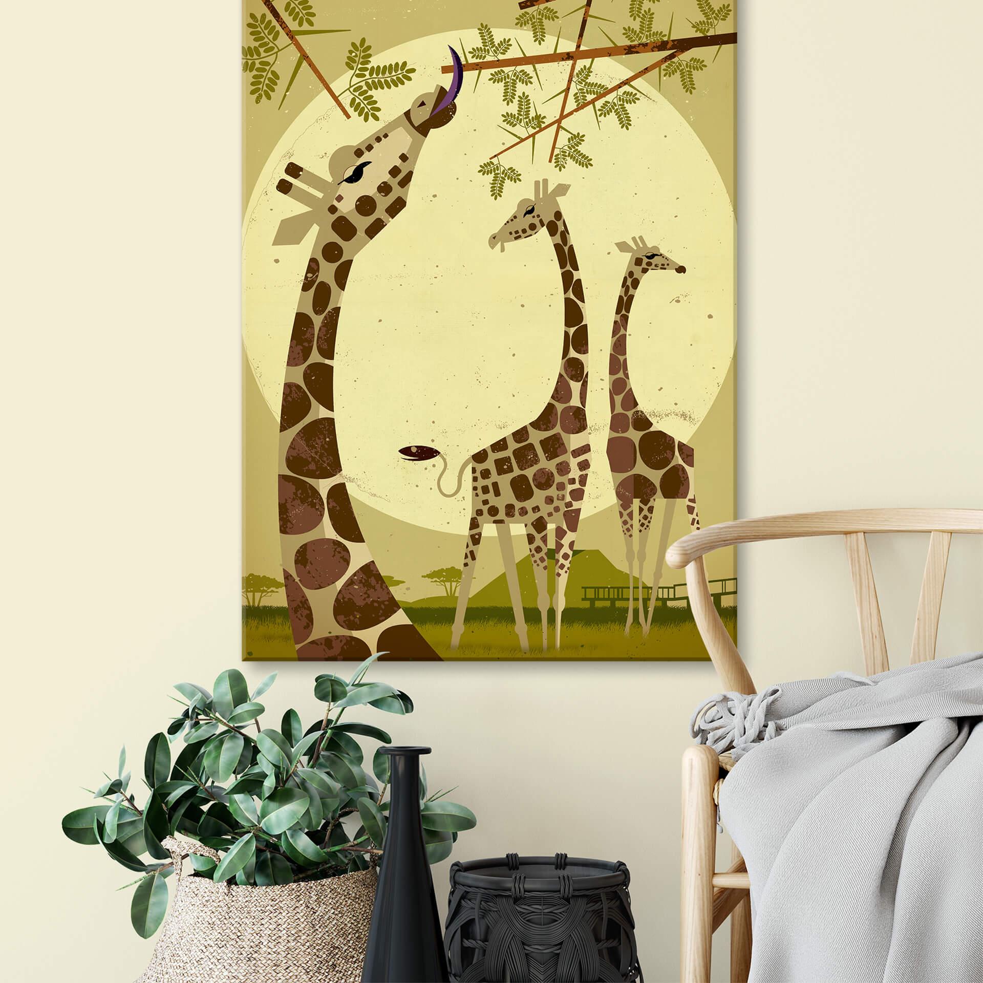 Leinwandbild Braun - Giraffes