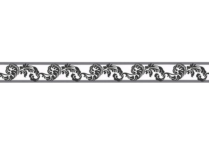 A.S. Création Bordüre Only Borders Borte mit Ornamenten barock selbstklebend schwarz, weiß