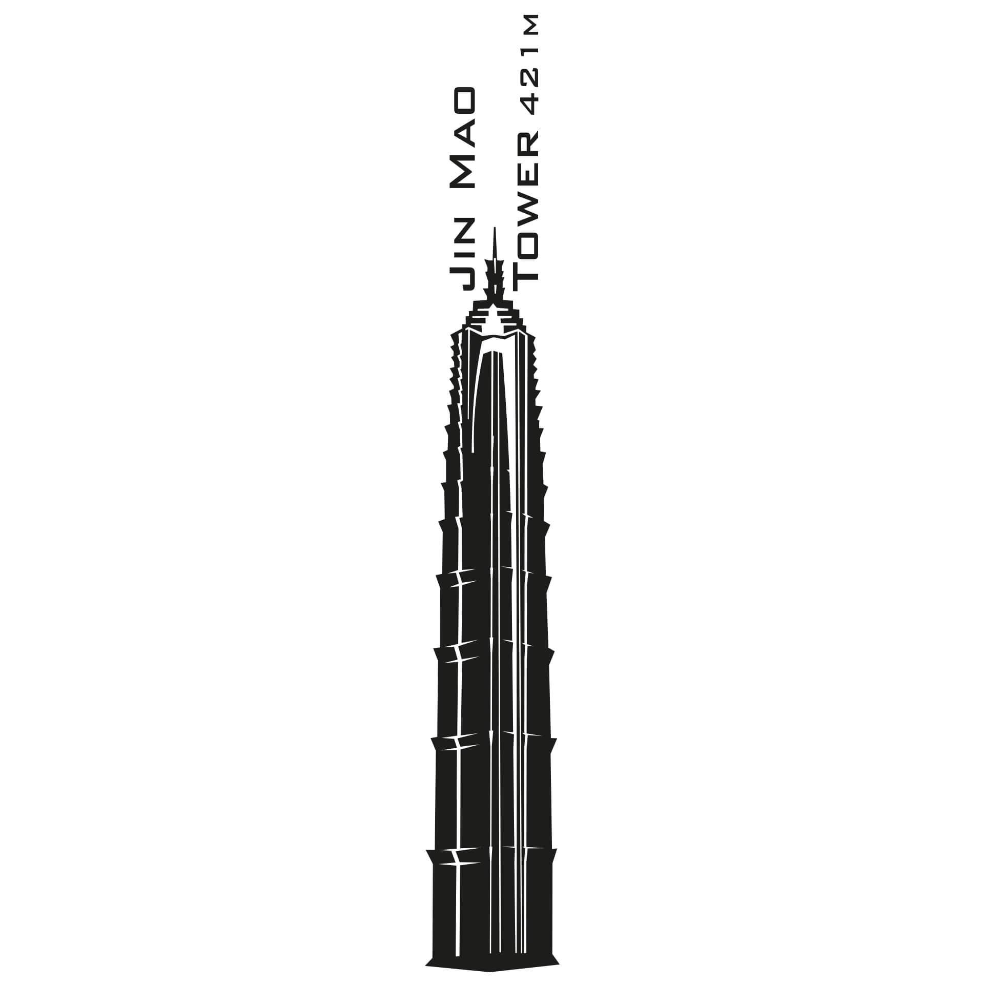 Wandtattoo Jin-Mao-Tower
