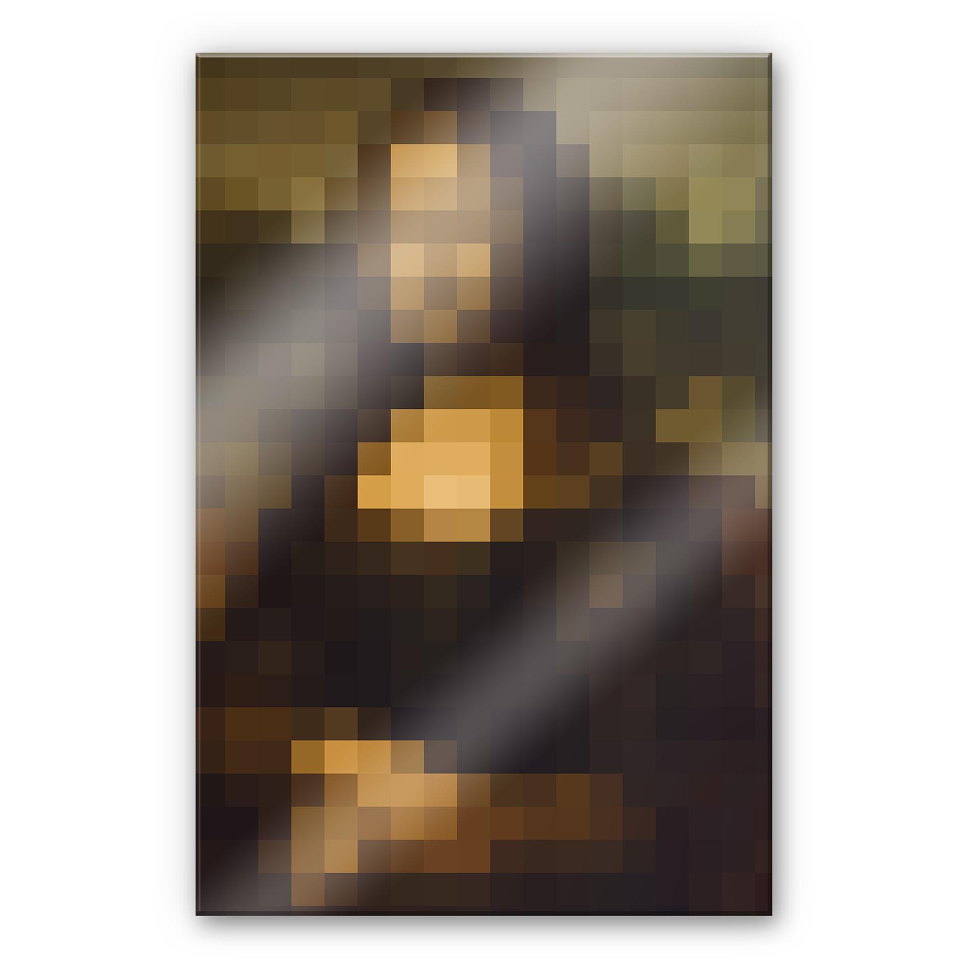 Akrylbillede Pixelart - da Vinci - Mona Lisa