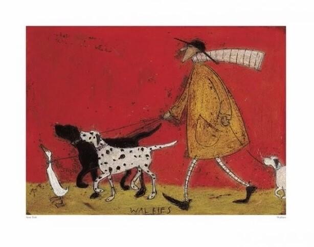 Plakat Sam Toft - Walkies kunsttryk, Sam Toft (50 x 40 cm)