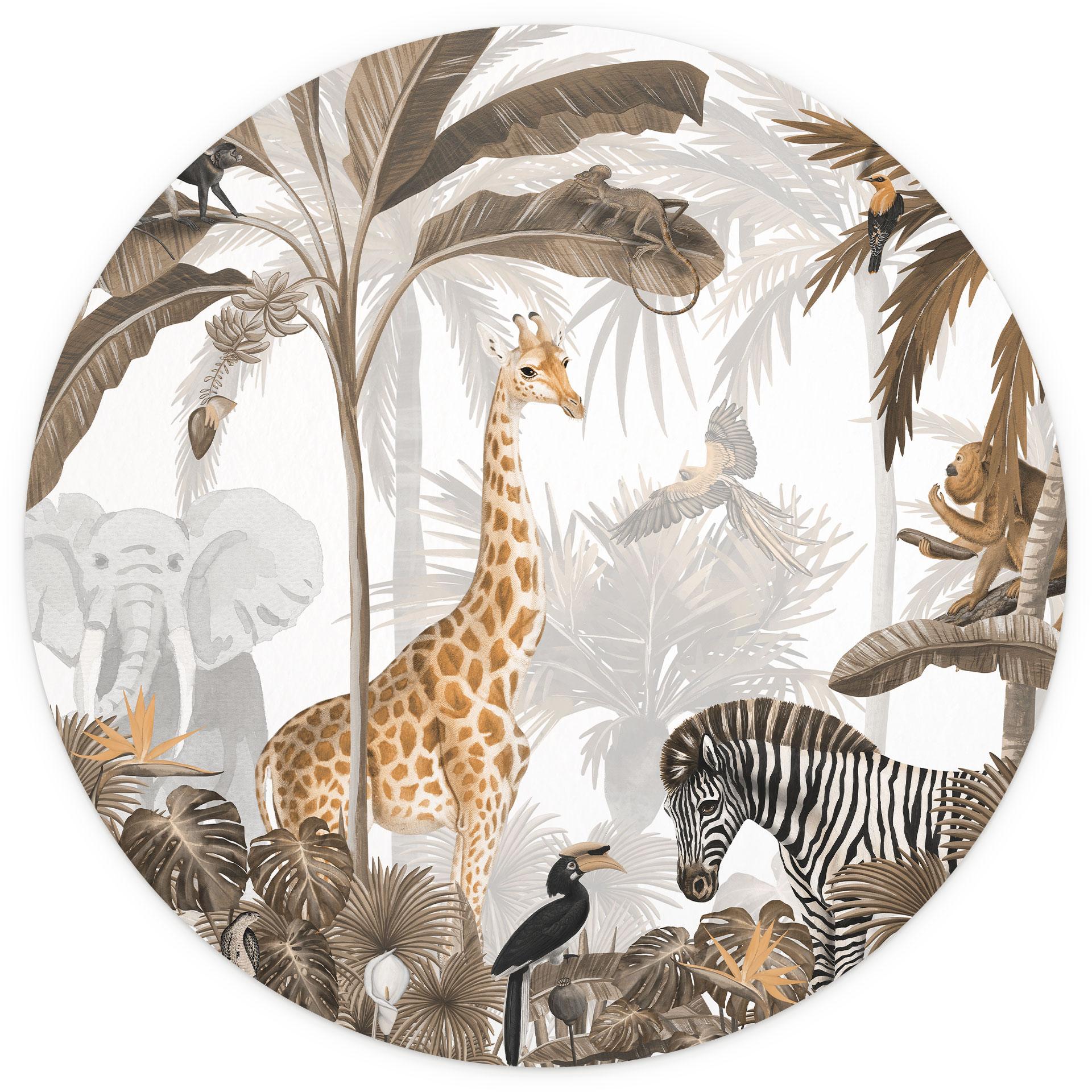 Behangcirkel Kikki Belle - Jungle Jive - vliesbehang/zelfklevend vliesbehang