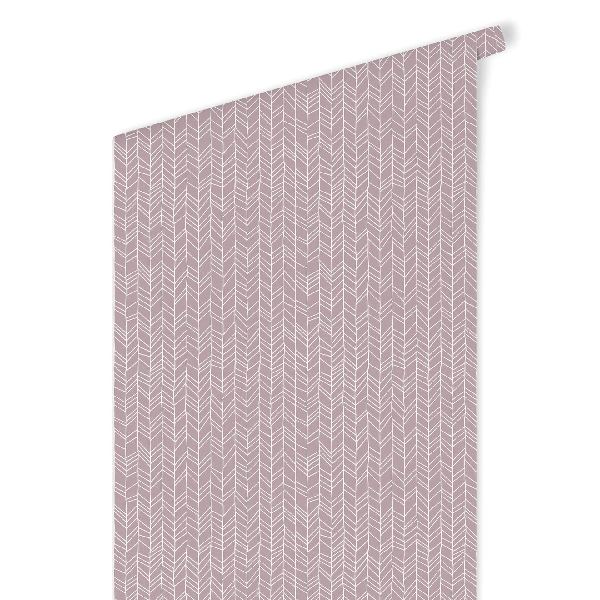 Patroonbehang – Abstracte Lijnen – roze