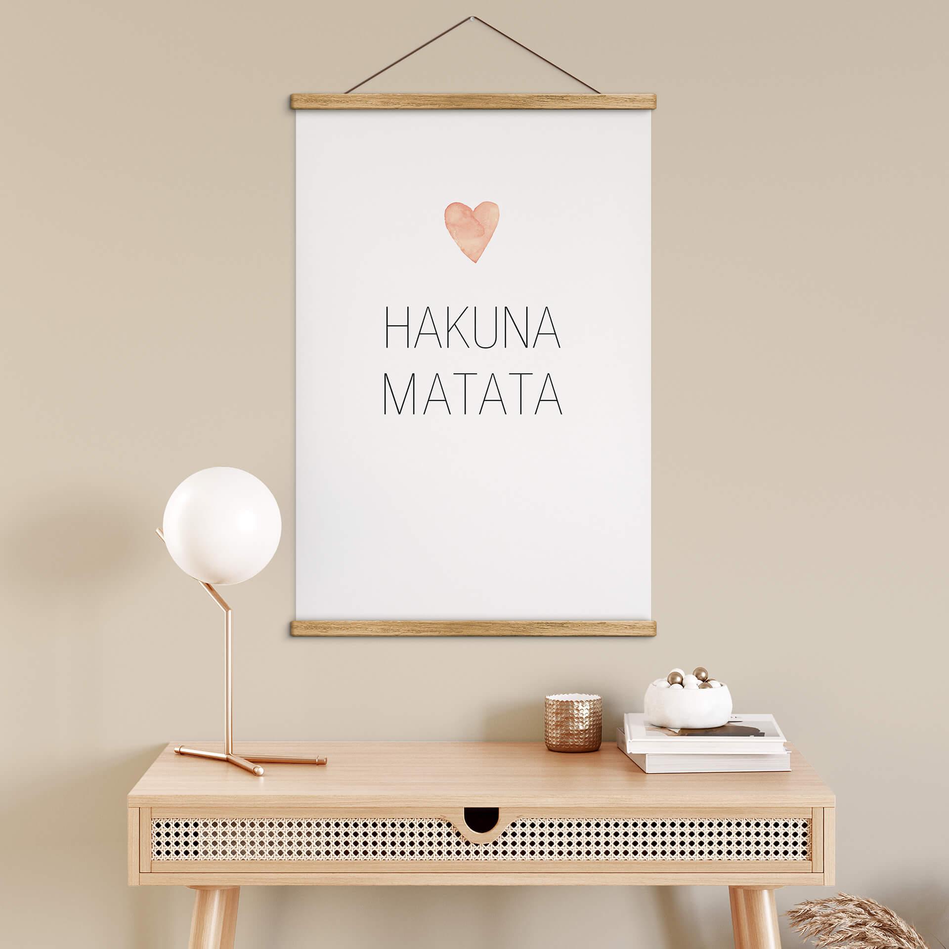 Obraz z tkaniny Confetti & Cream - Hakuna Matata