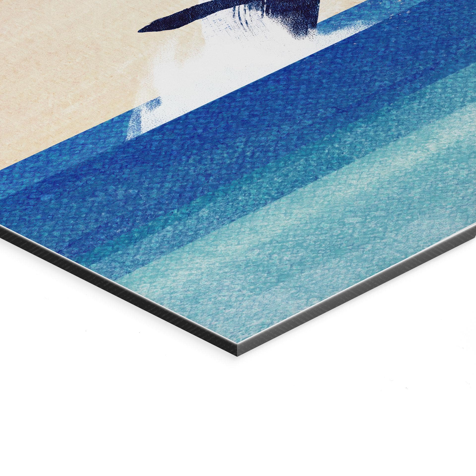 Wanddecoratie Walvis in de zee - Rivers - Alu-Dibond