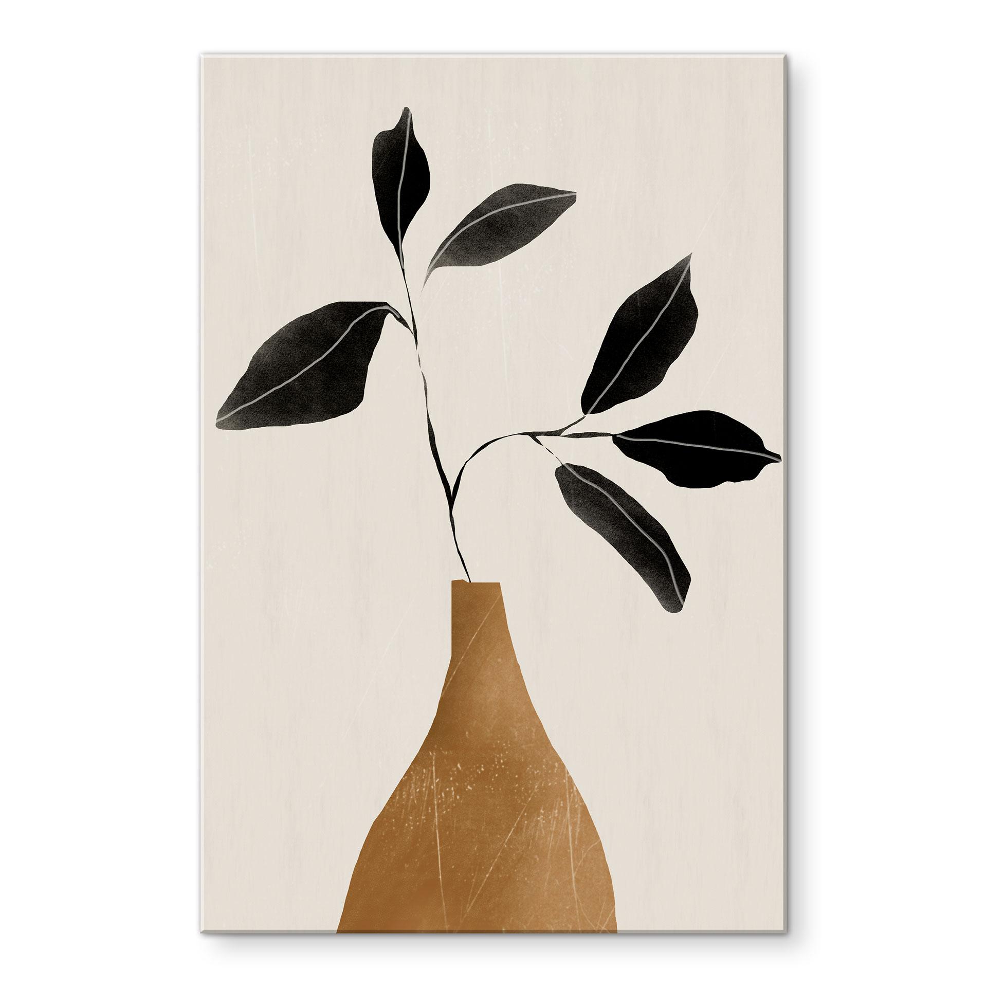 Akrylbillede Gren i gylden vase - ThingDesign