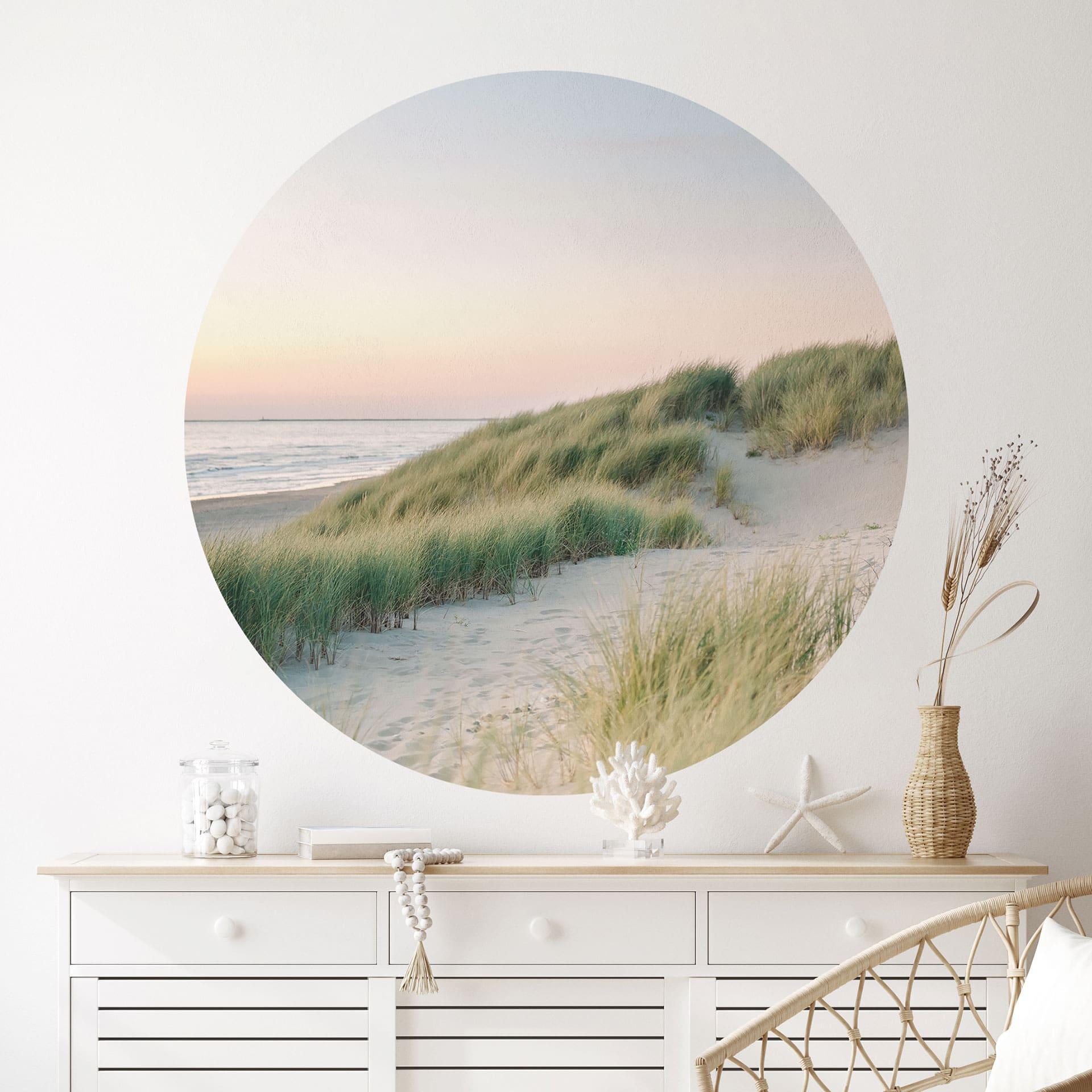 Wall Sticker Klitter på den hollandske kyst - Zwart