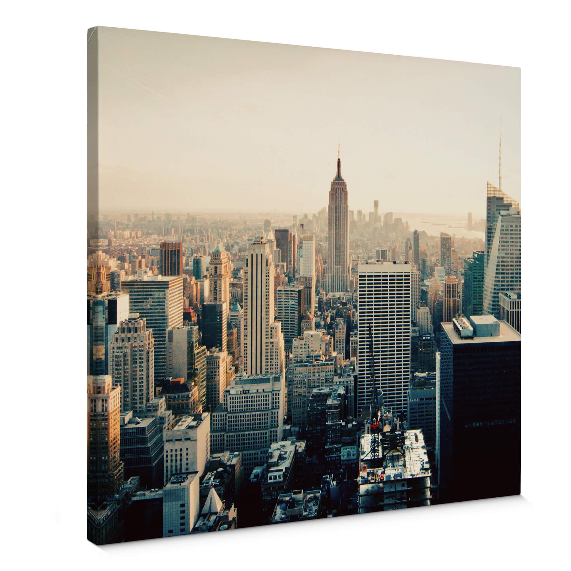 Cuadro lienzo Horizonte de Nueva York - Cuadrado