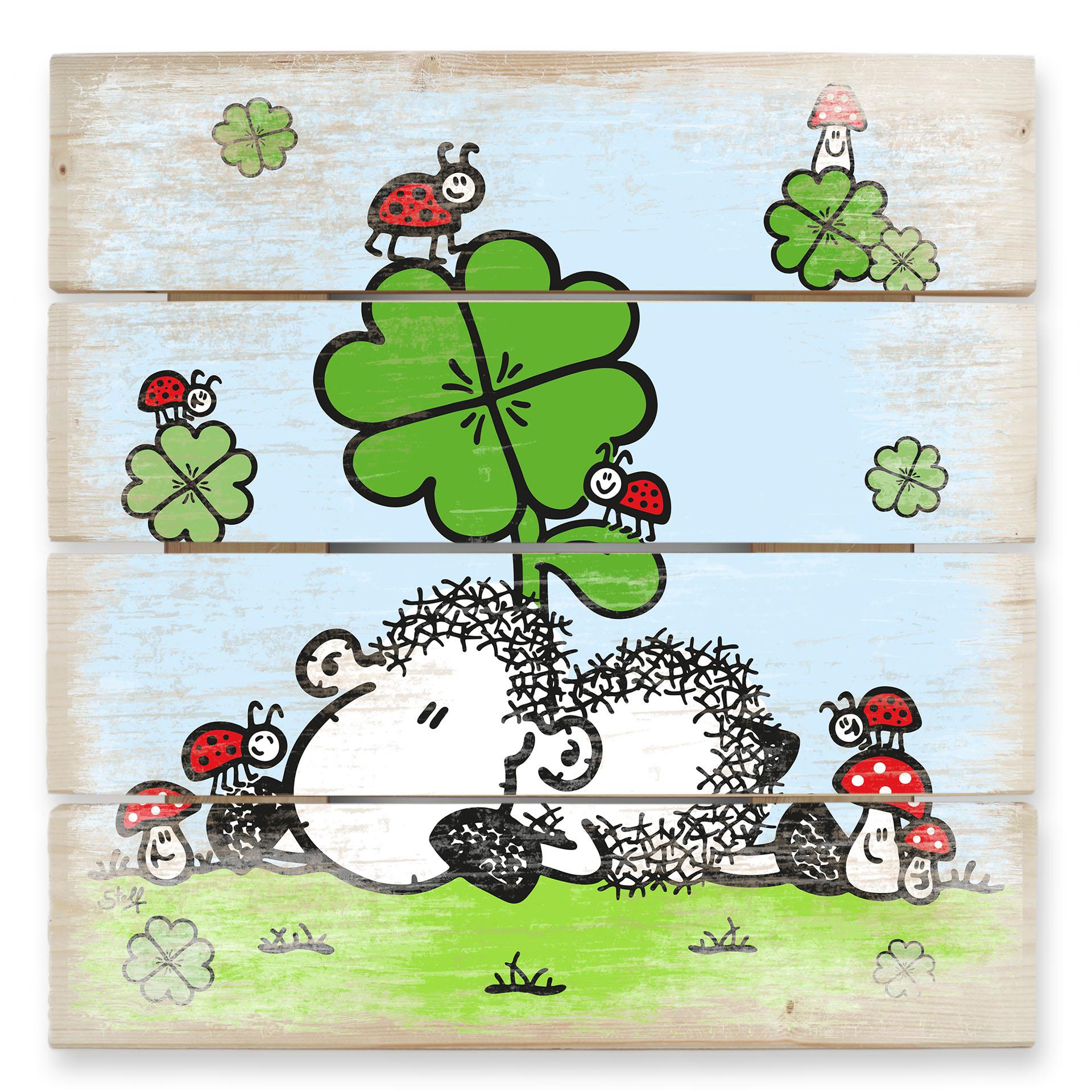 Holzbild sheepworld Glücksschaf
