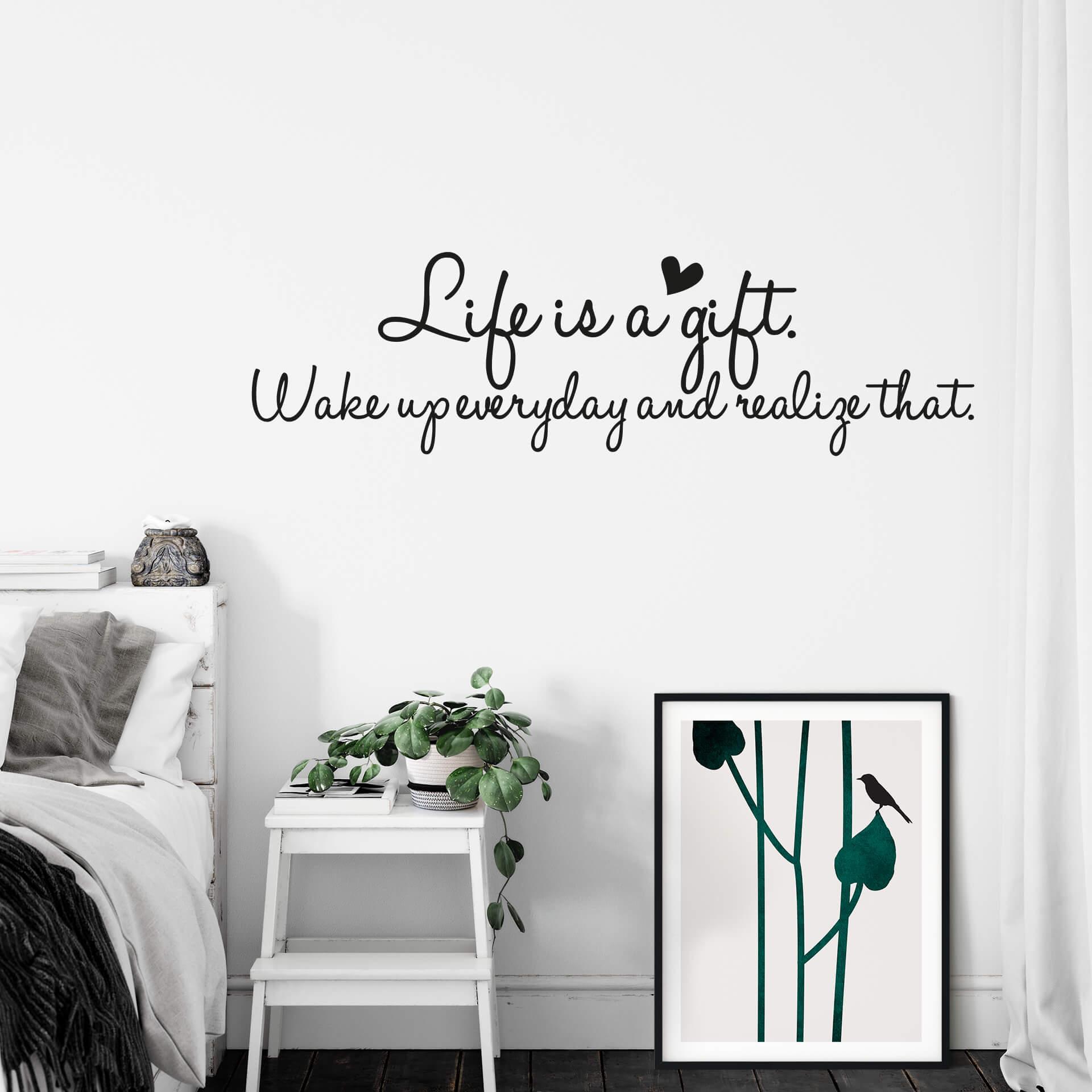 Wallsticker -   Life is a gift...