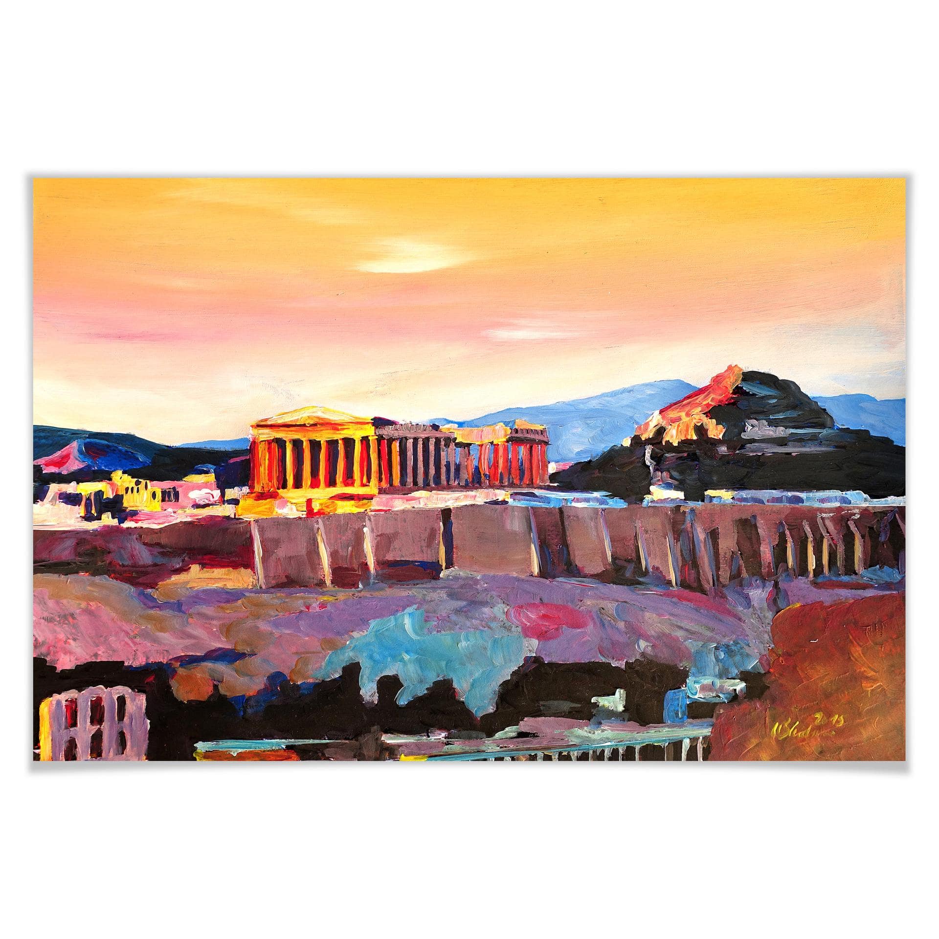 Poster - Bleichner - Acropole à Athènes