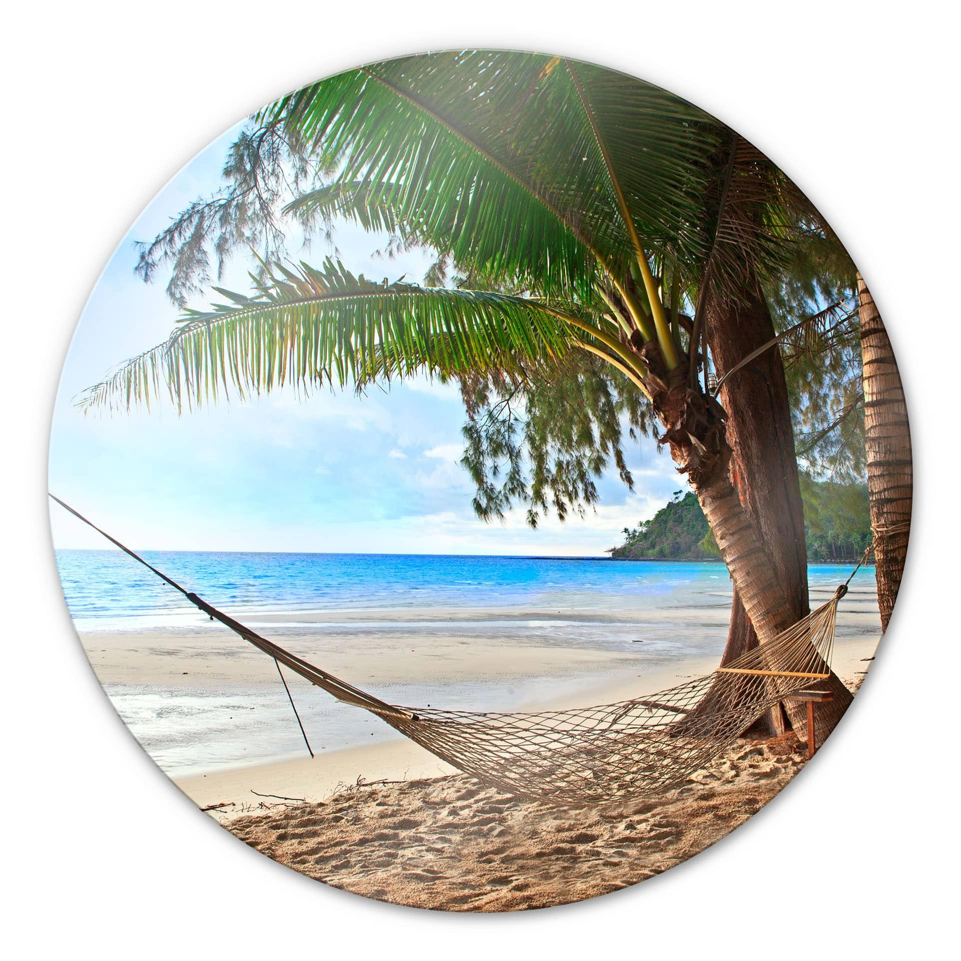 Tableau en verre - Hamac - rond
