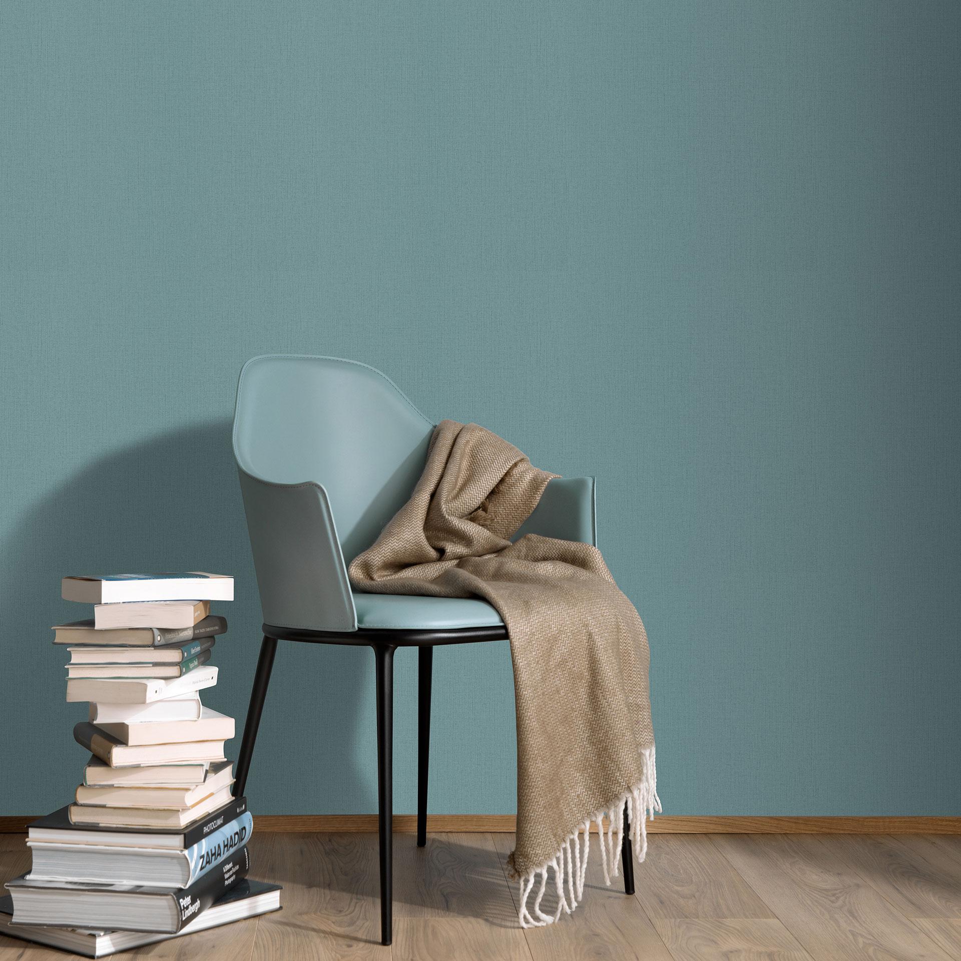 Moderne PVC-frit non-woven tapet i turkis
