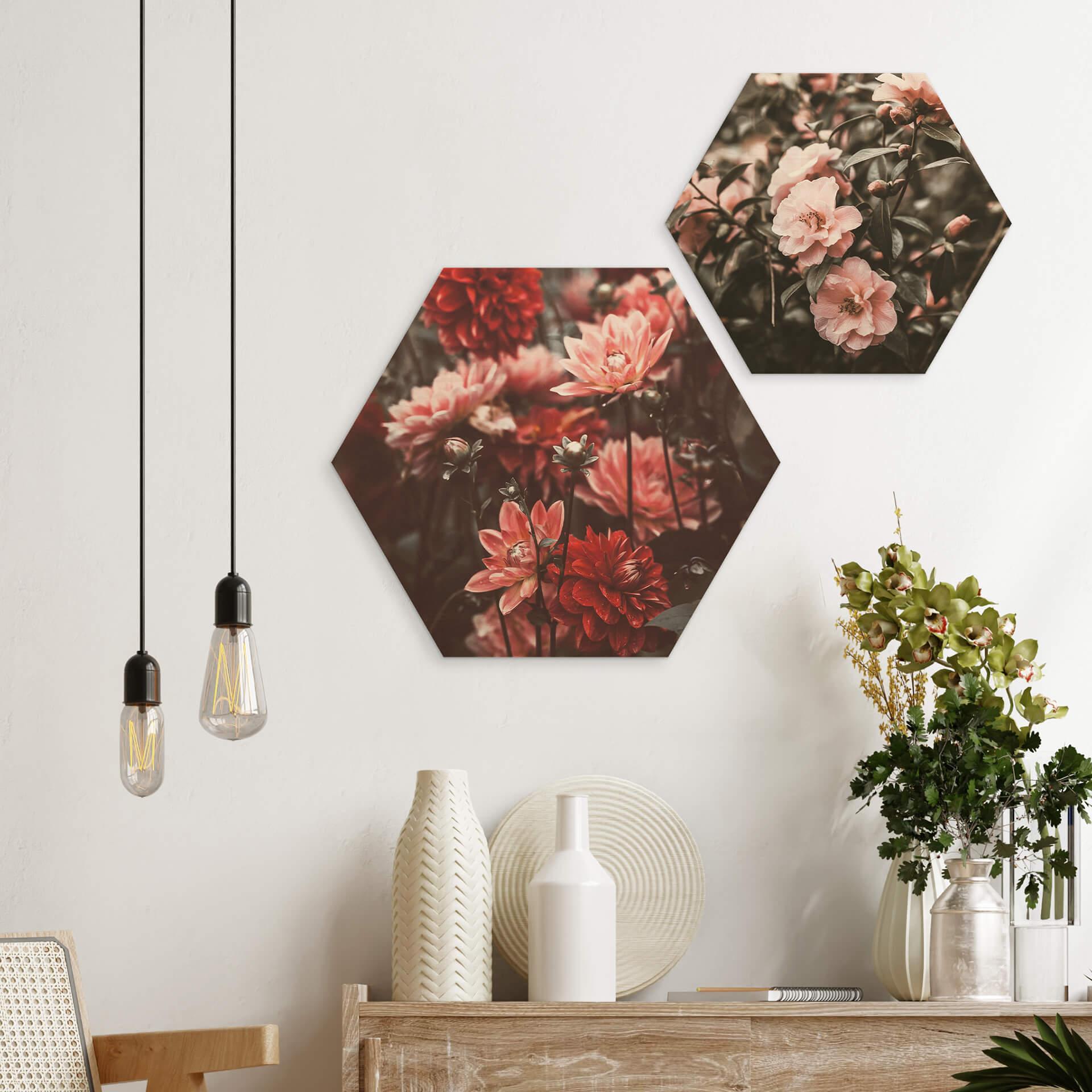 Esagoni in legno Annie - Fiori estivi