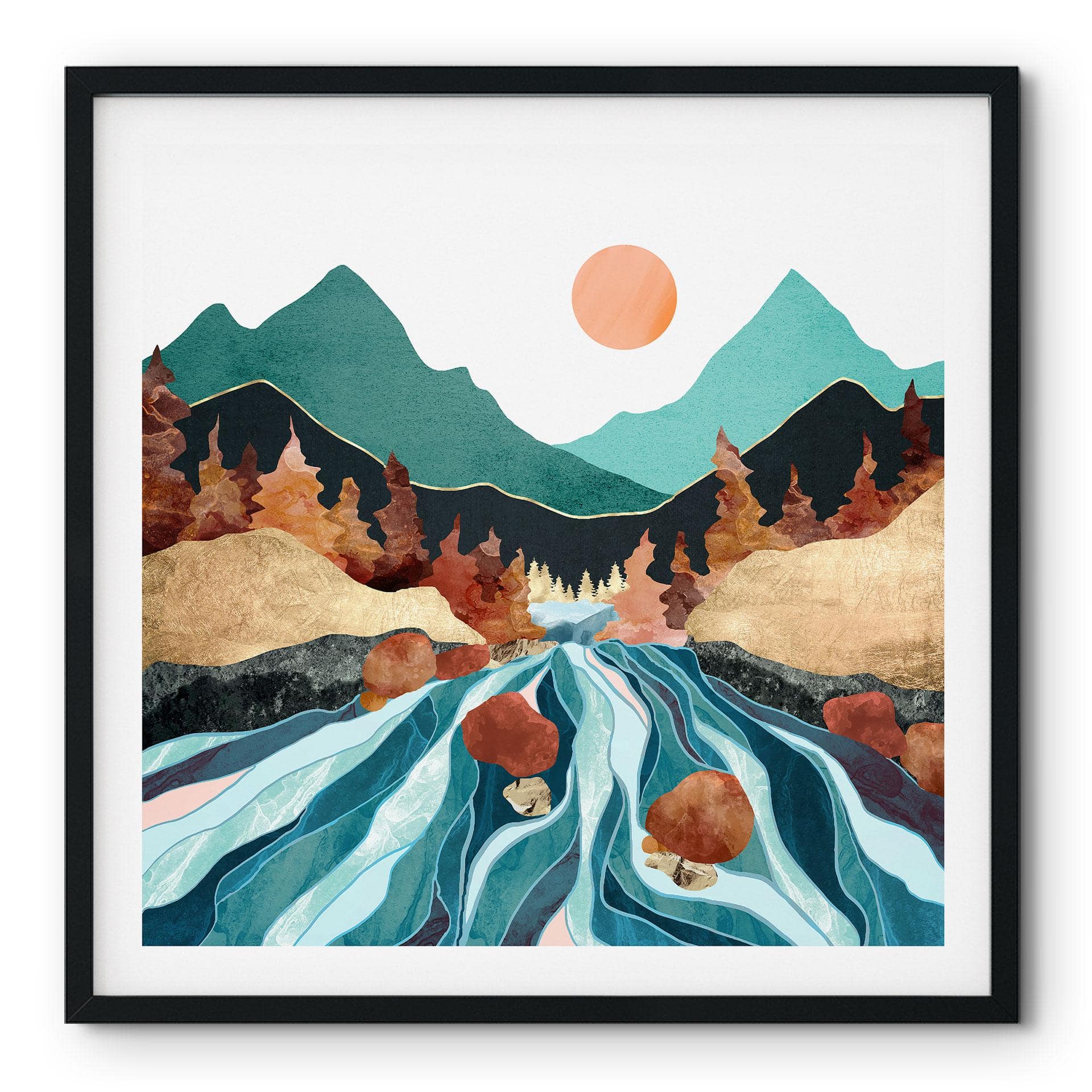 Plakat Bjergland flod - SpaceFrog Designs