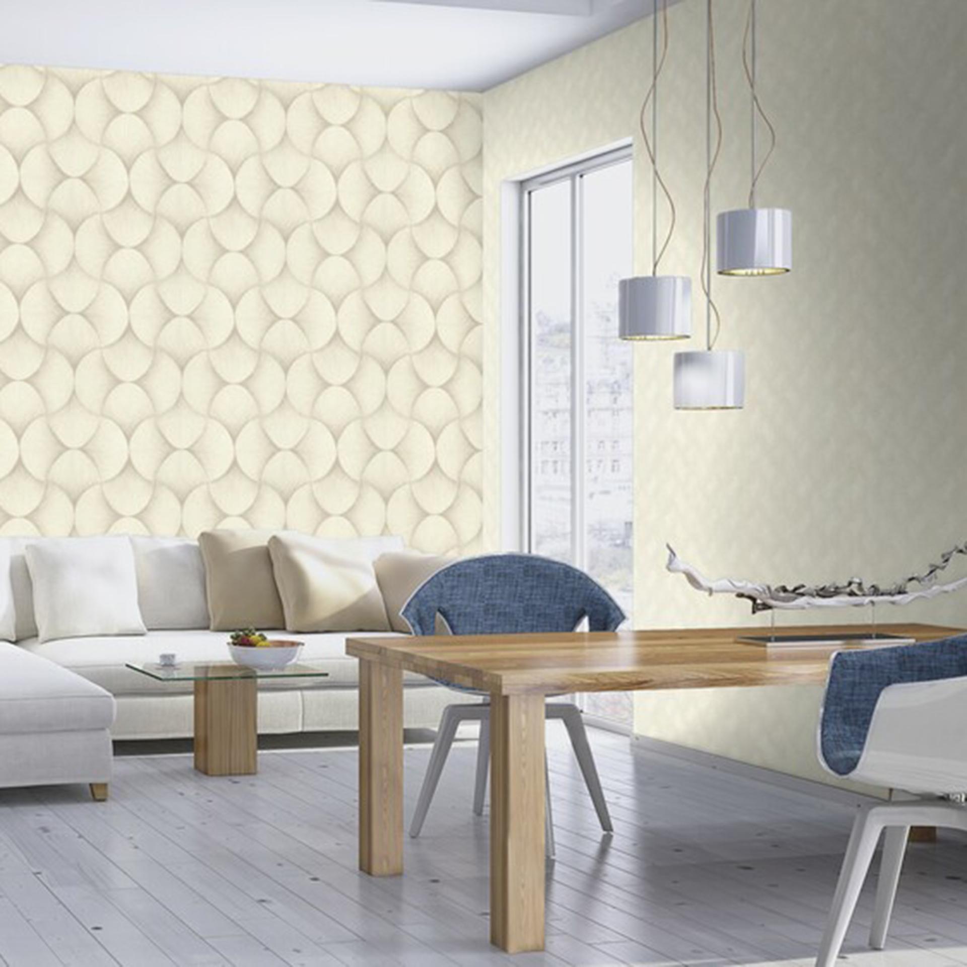 mønster tapet, non-woven tapet Sky Lounge hvid-perlemor