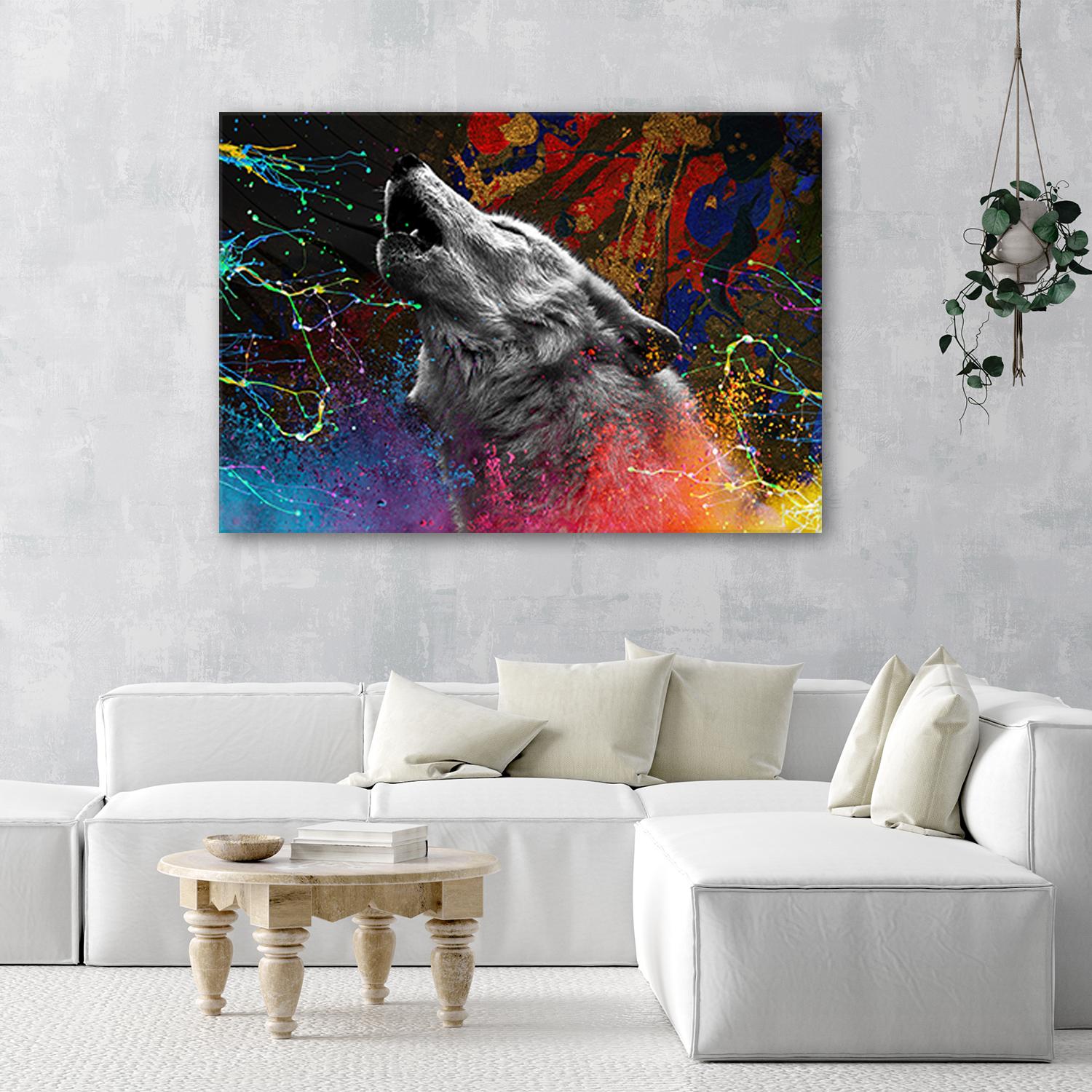 Canvasbillede, ulv dyr natur